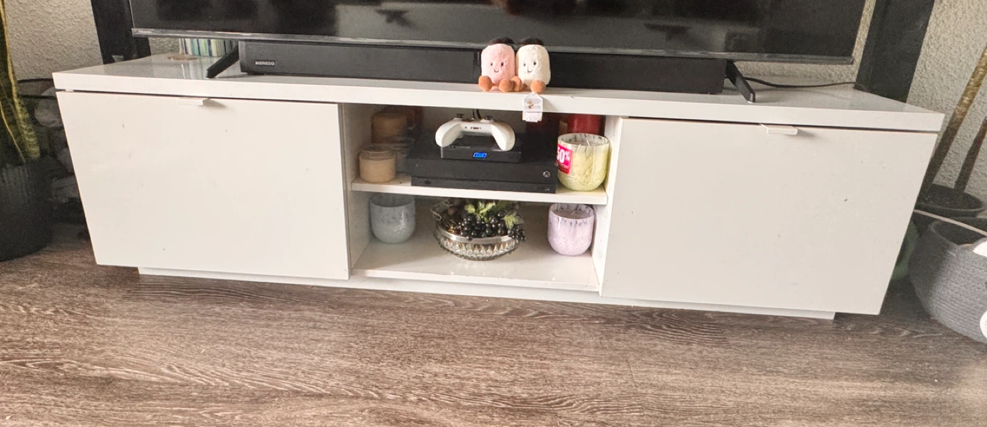 IKEA BYÅS TV Bench - High Gloss White - photo 2