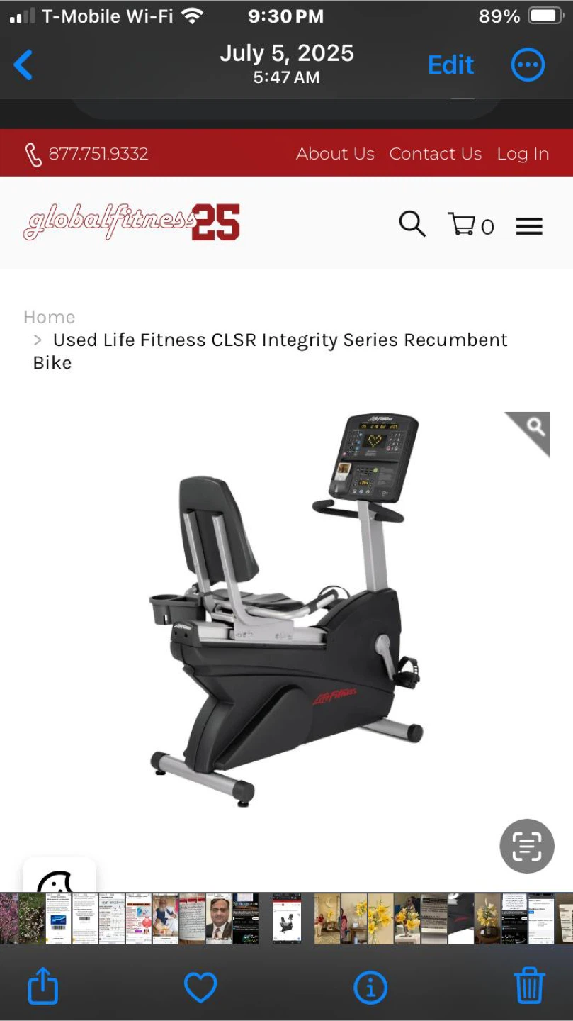 Life Fitness CLSR Integrity Series Recumbent Bike - photo 5