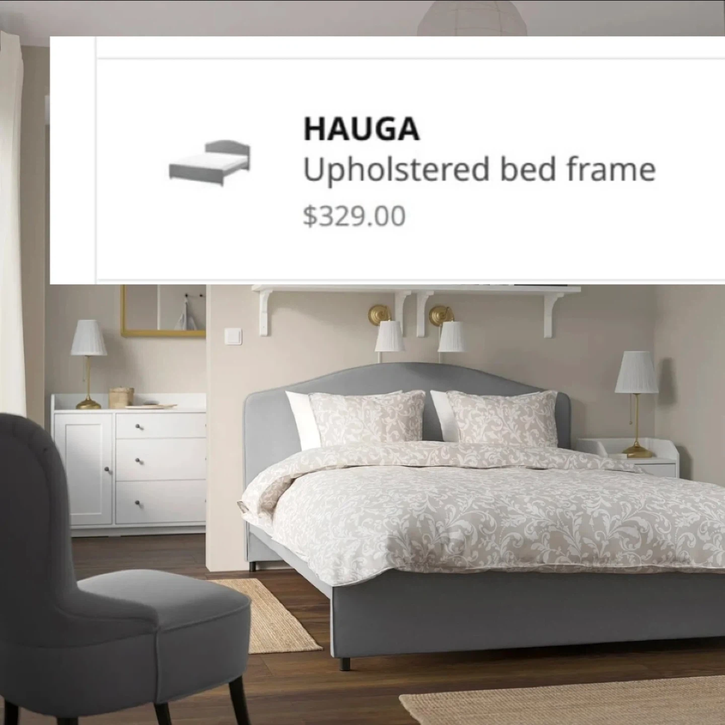 Queen IKEA Bed – Excellent Condition + 2 bedside tables included - photo 2
