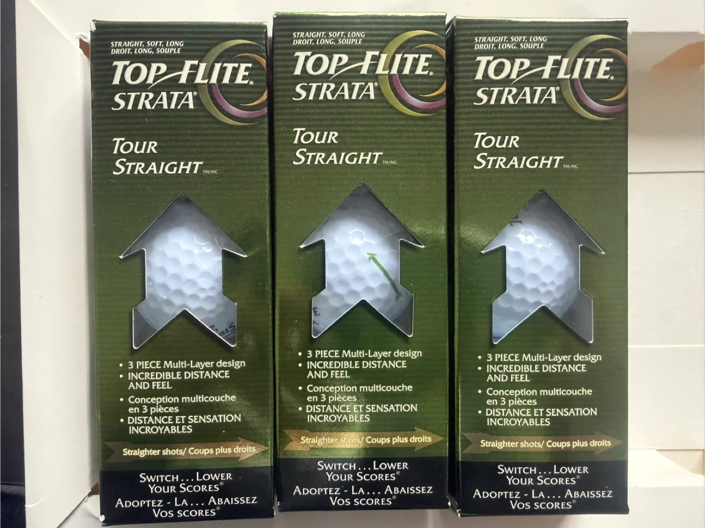 Top Flite Strata Tour Straight Golf Balls (3-Pack) - photo 2