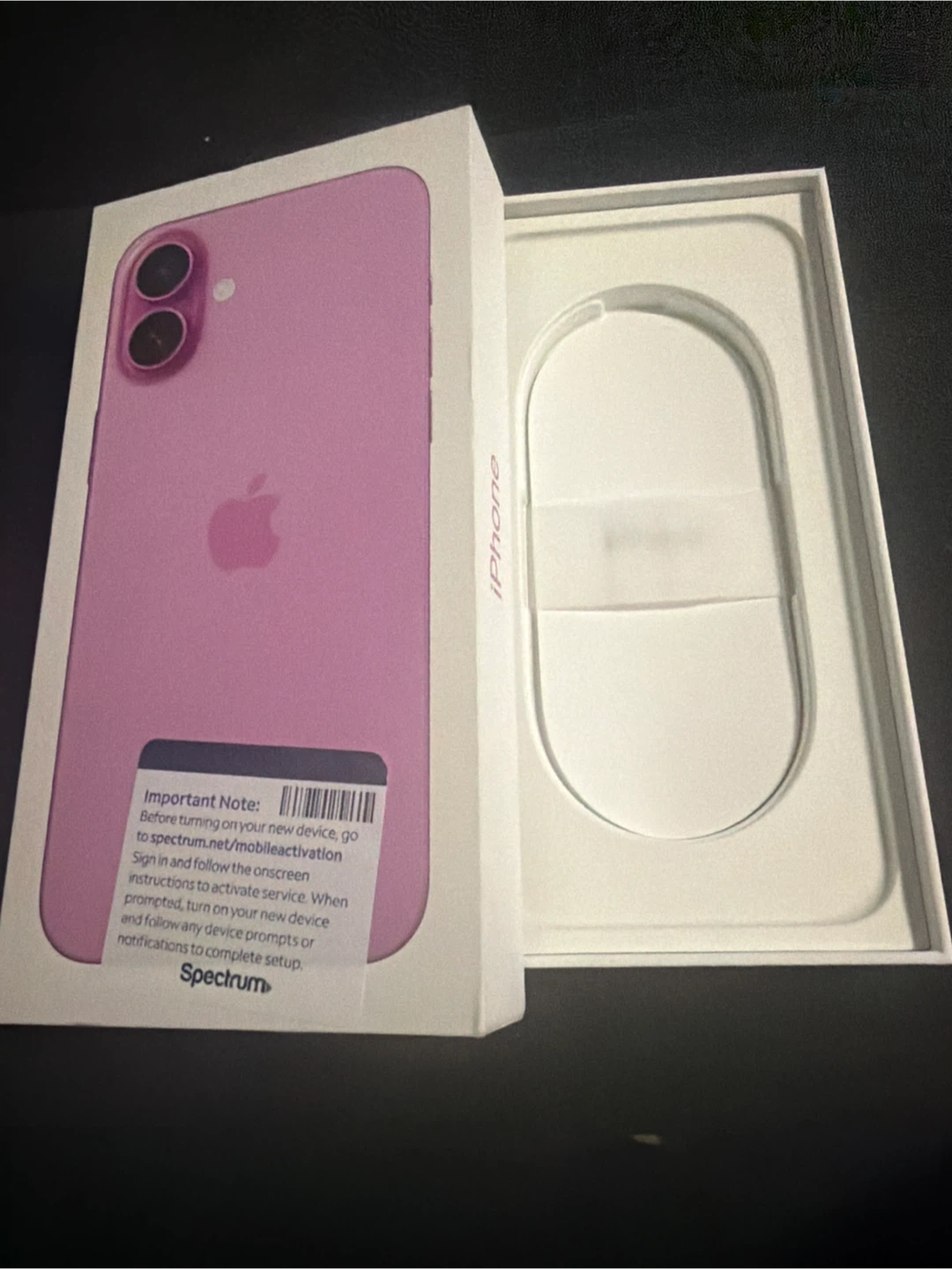 Only box Apple iPhone 16plus Pink)