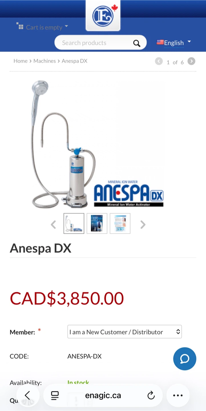 Enagic Anespa DX Mineral Ion Water Shower Head - photo 3