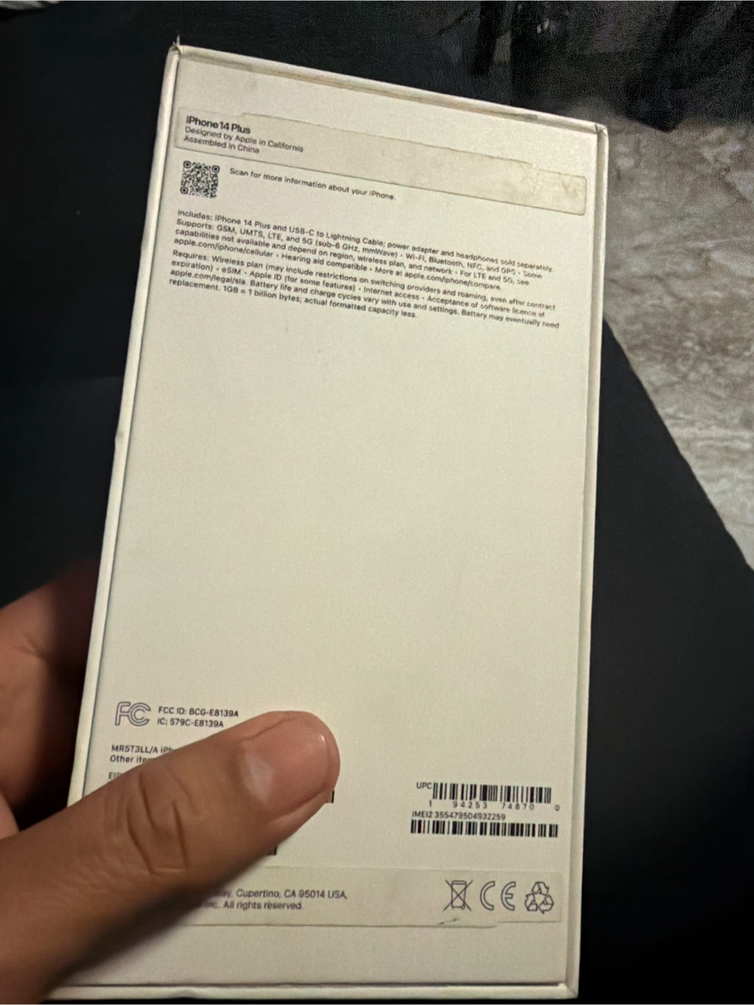 Only box Apple iPhone 14 Plus Box - photo 3