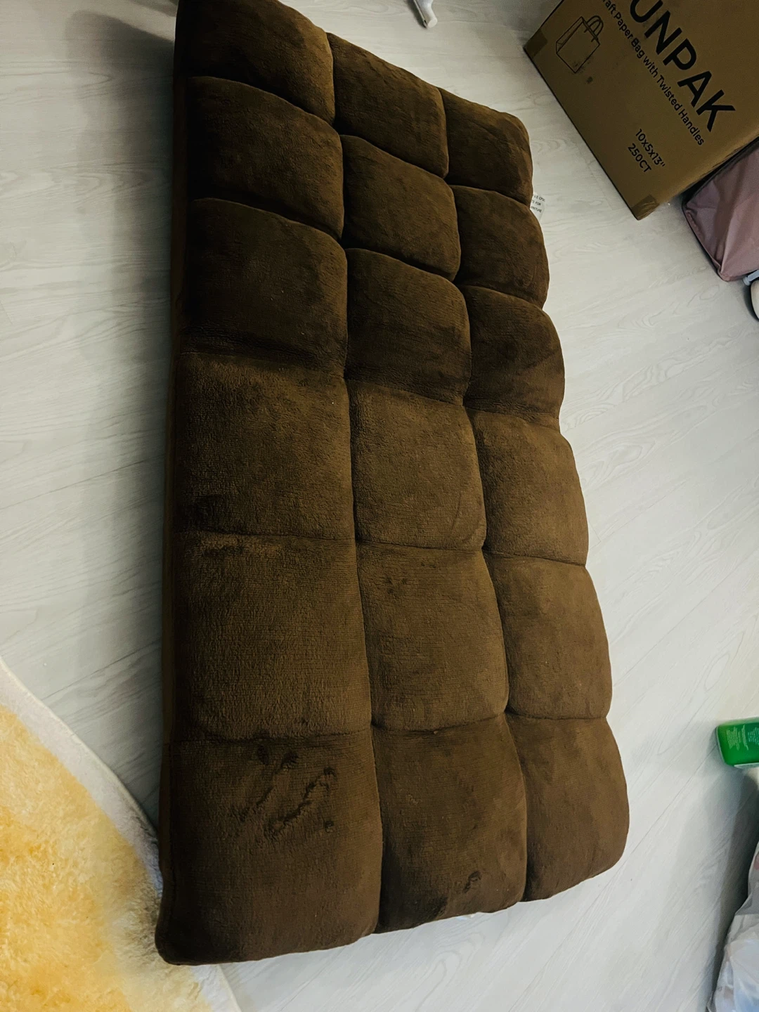 Brown Fluffy Floor Chair - photo 2