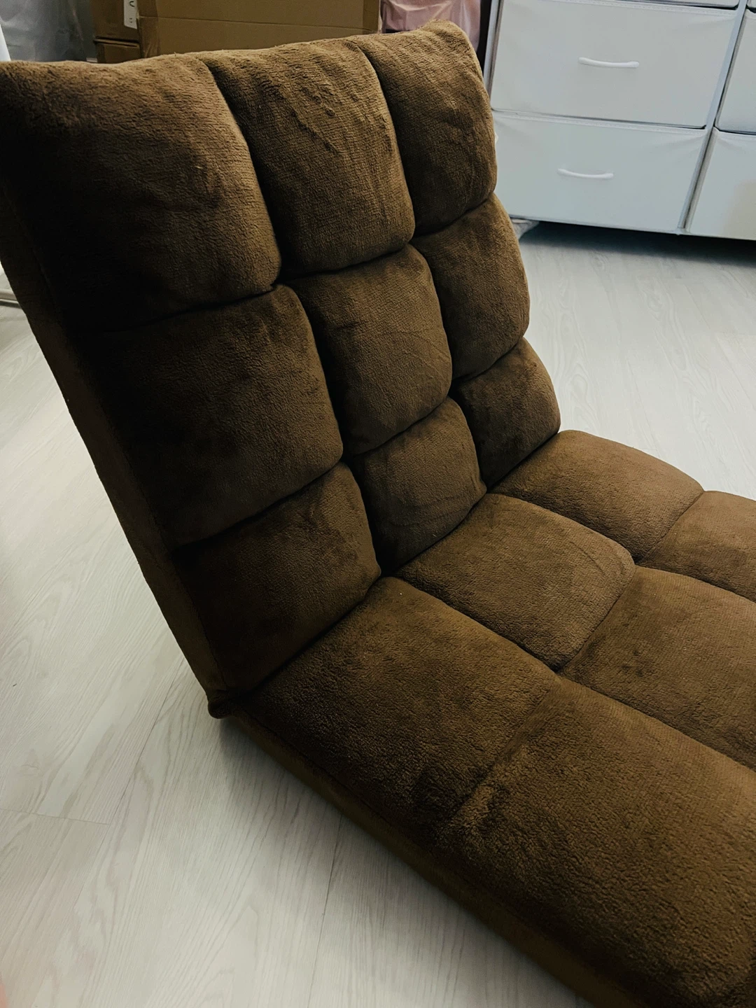 Brown Fluffy Floor Chair - photo 3