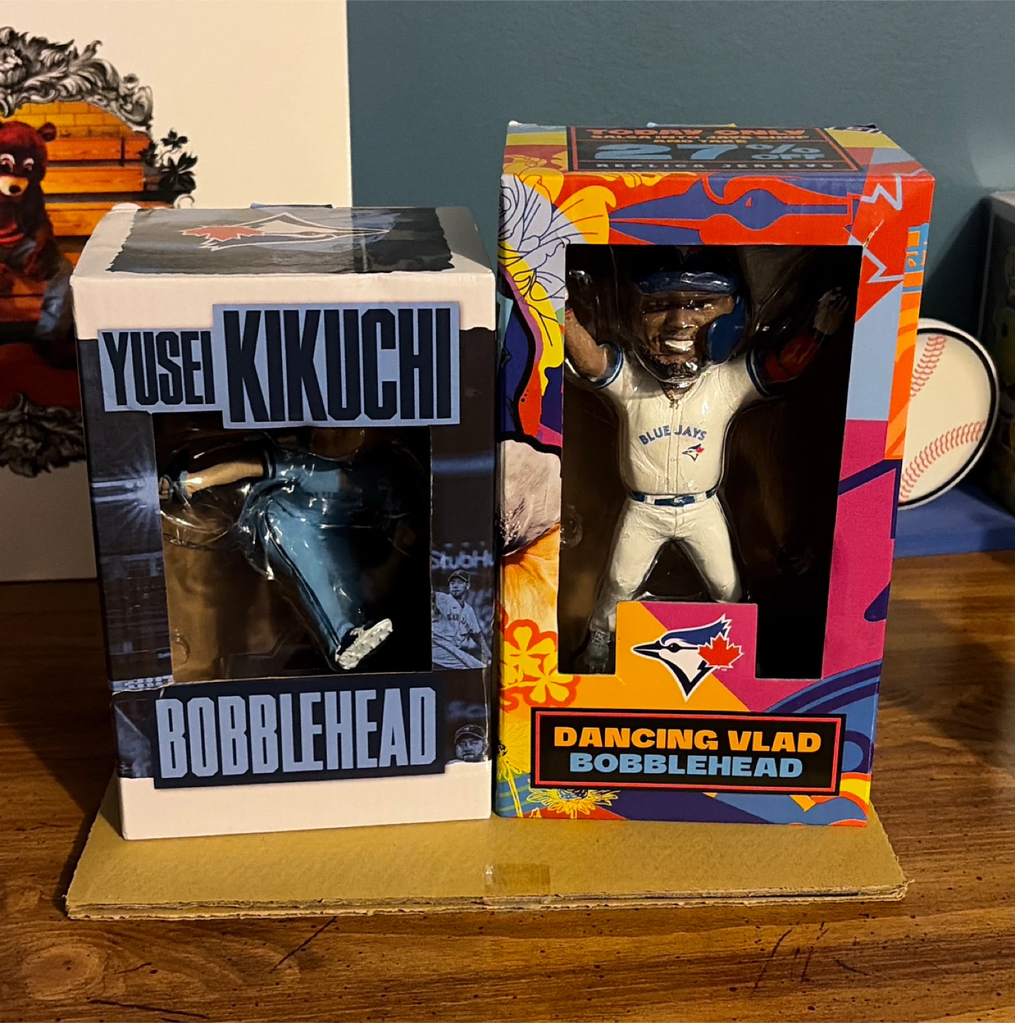 Yusei Kikuchi & Vladimir Guerrero Jr. Blue Jays Bobbleheads