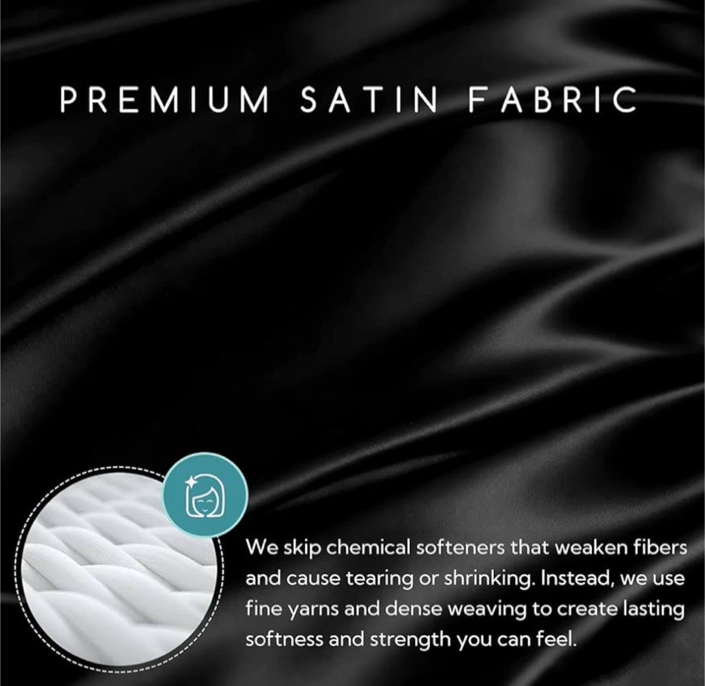 Black Satin Sheet Set - Queen Size - photo 2