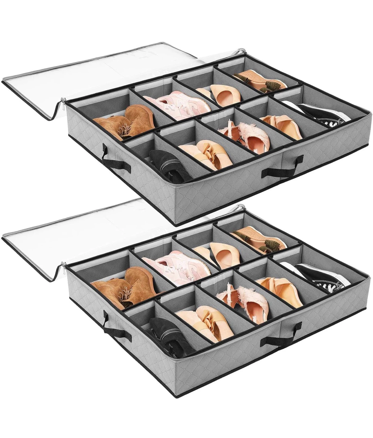Under Bed Shoe Organizer Storage Container - photo 2