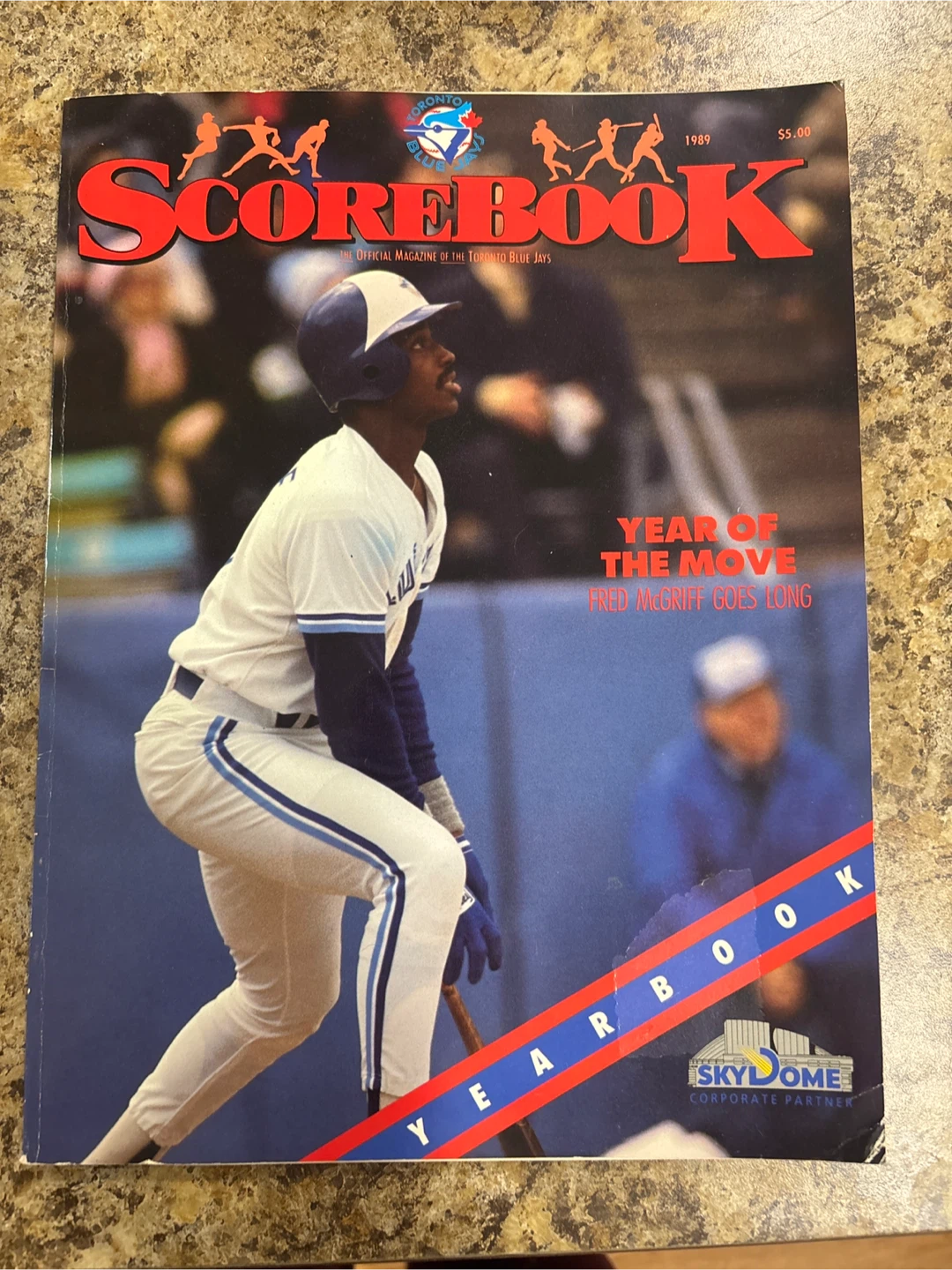 1989 Toronto Blue Jays Scorebook Yearbook featuring Fred McGriff