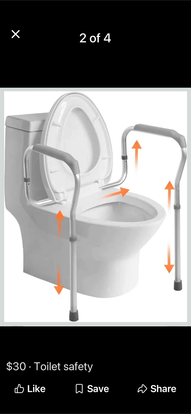 TORIBIO Toilet Safety Frame Grab Bars - photo 3