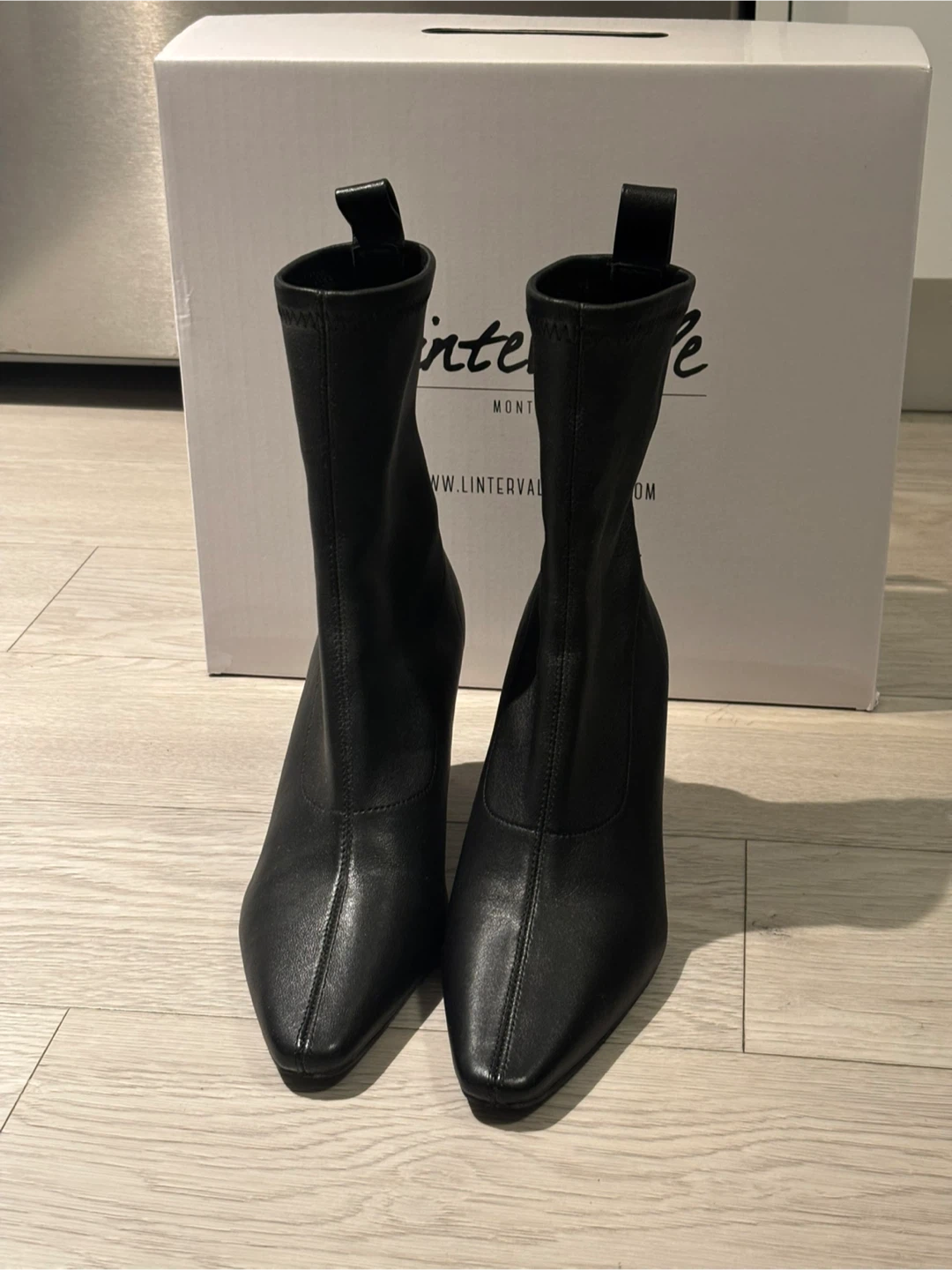 New/Size 36/ L'intervalle Black Heeled Ankle Boots - photo 2