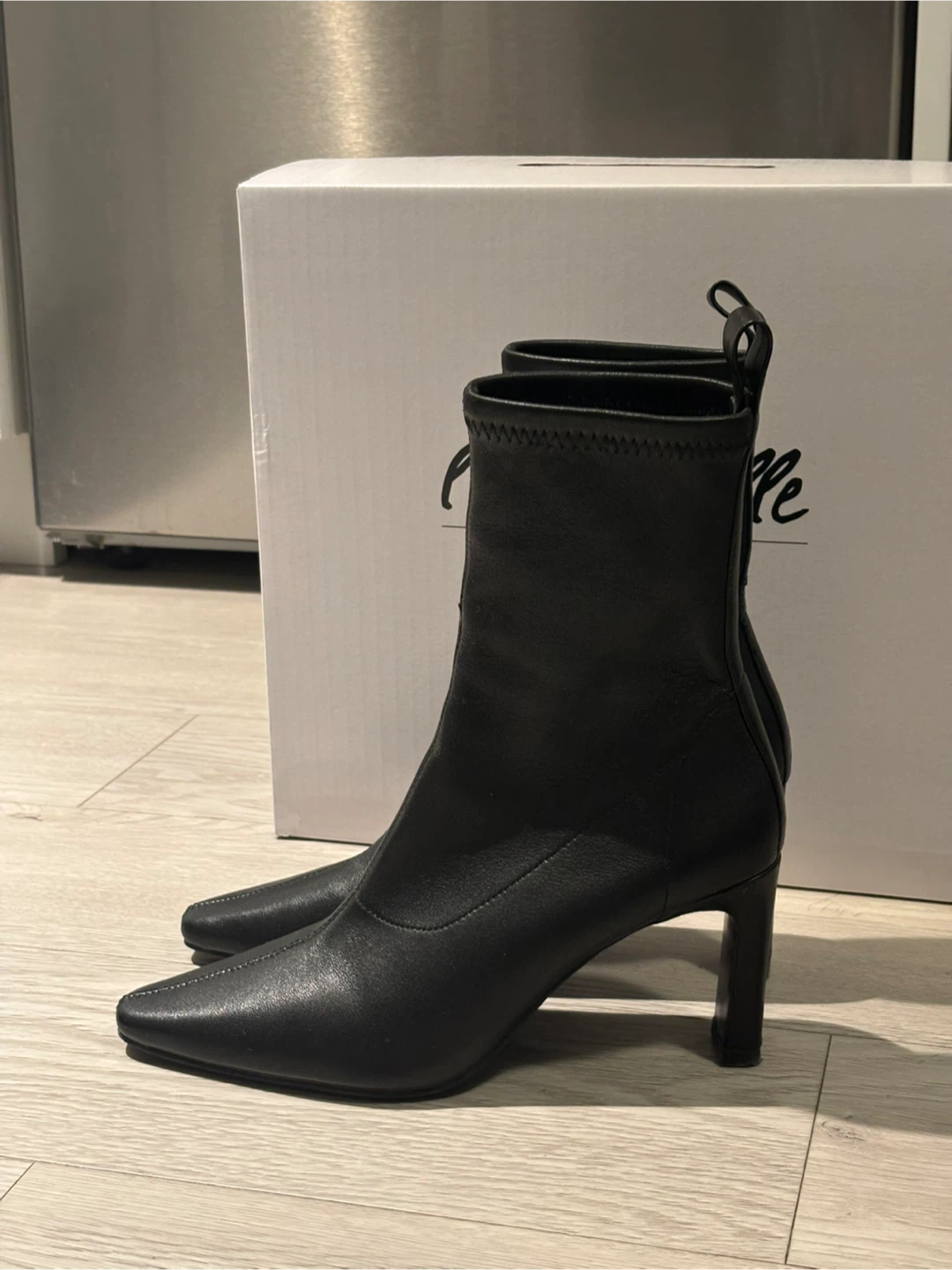 New/Size 36/ L'intervalle Black Heeled Ankle Boots - photo 3