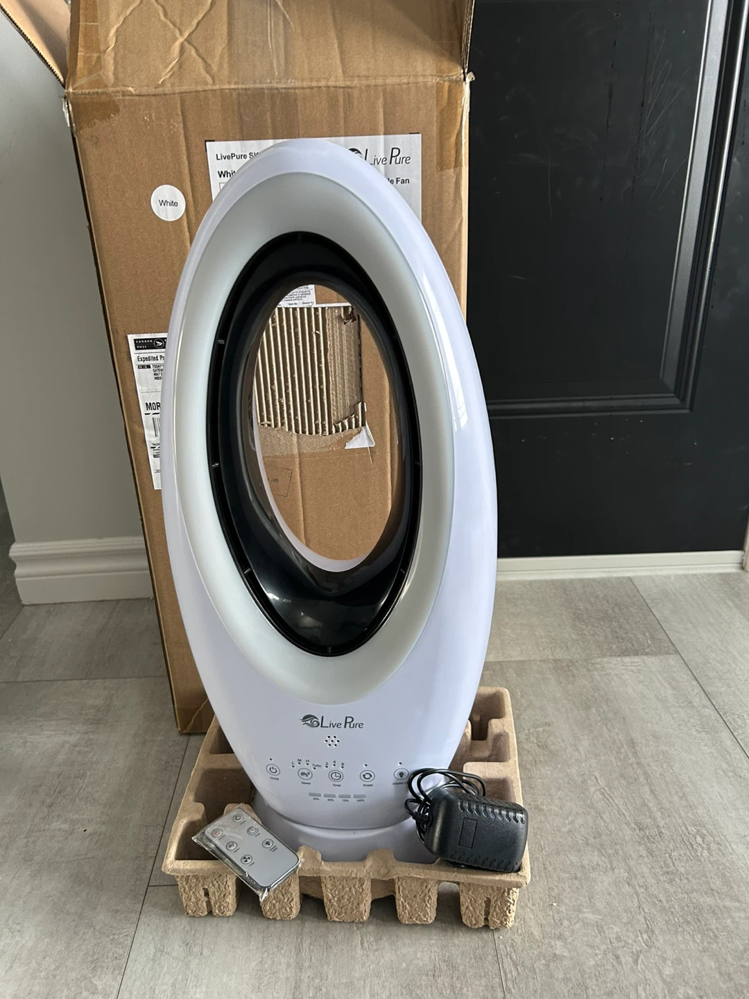 LivePure White Tower Fan with Remote - photo 2