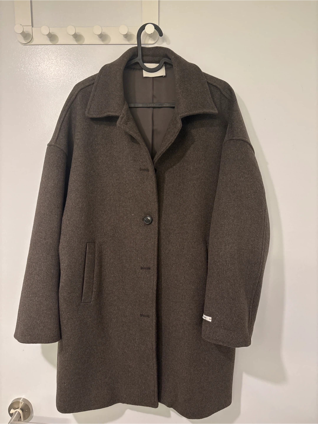 Free size/Petite/Brown Wool Blend Coat