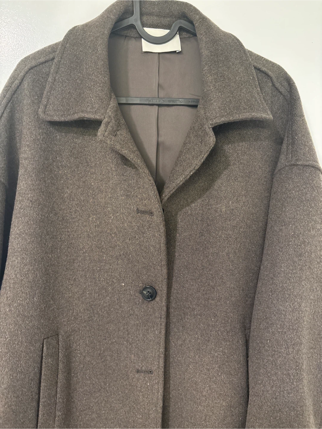 Free size/Petite/Brown Wool Blend Coat - photo 2