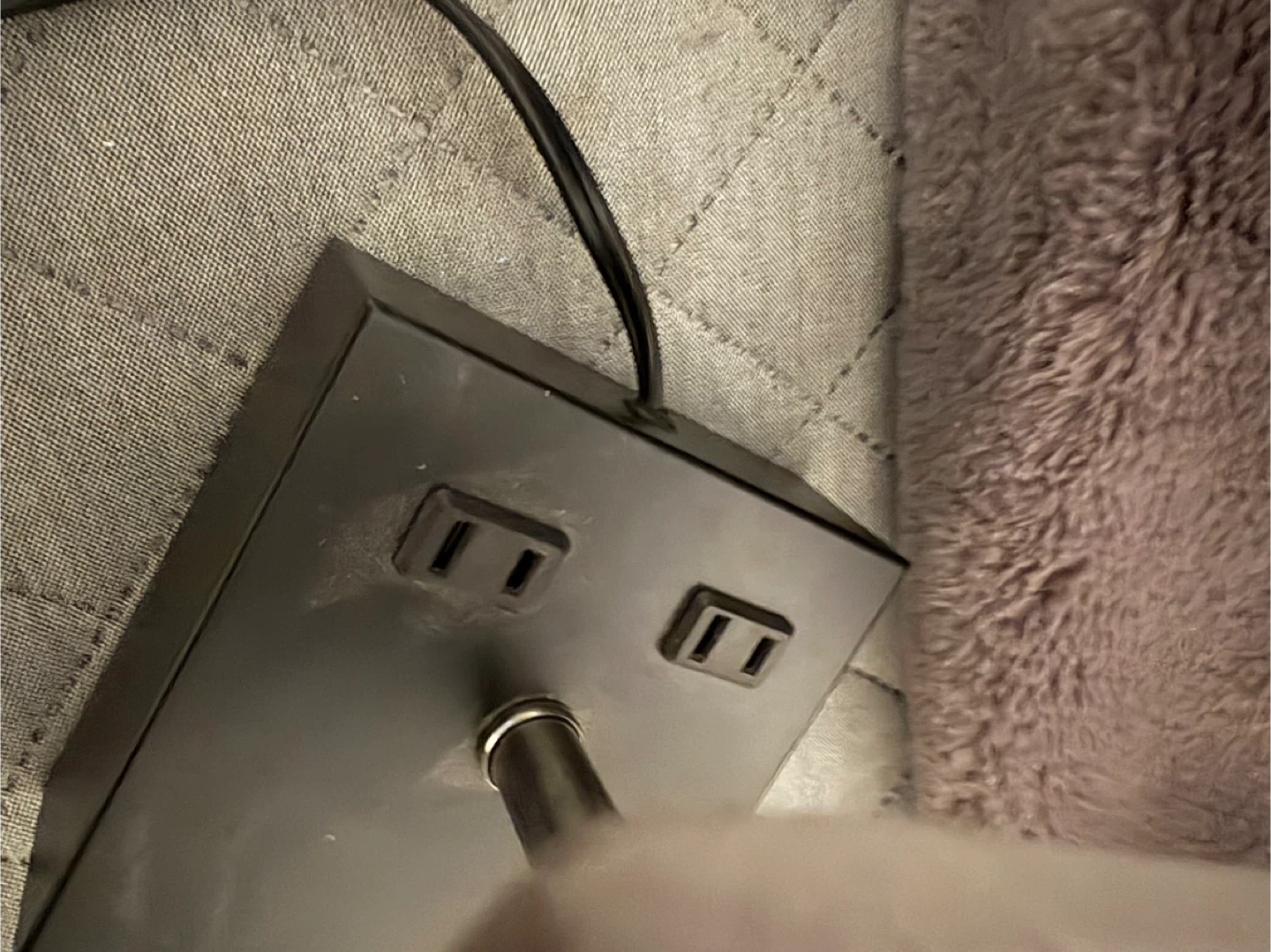 Small Table Lamp with USB Ports and Outlets - photo 3
