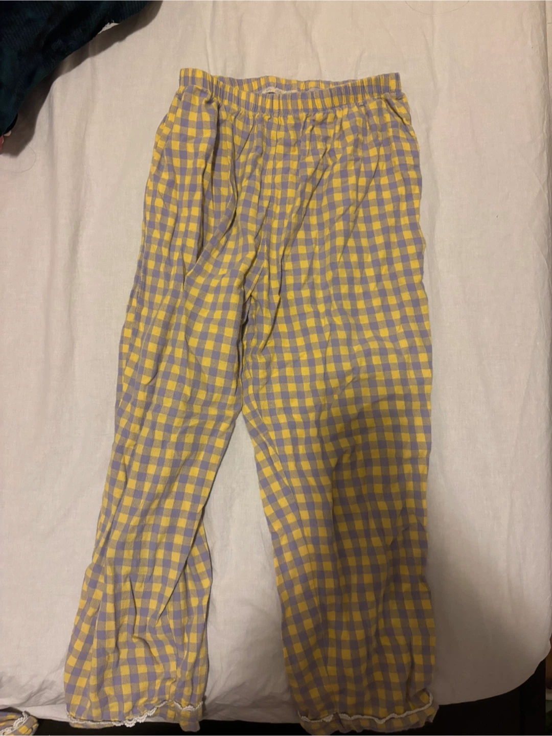 Yellow and Purple Gingham Pajama Set - photo 5