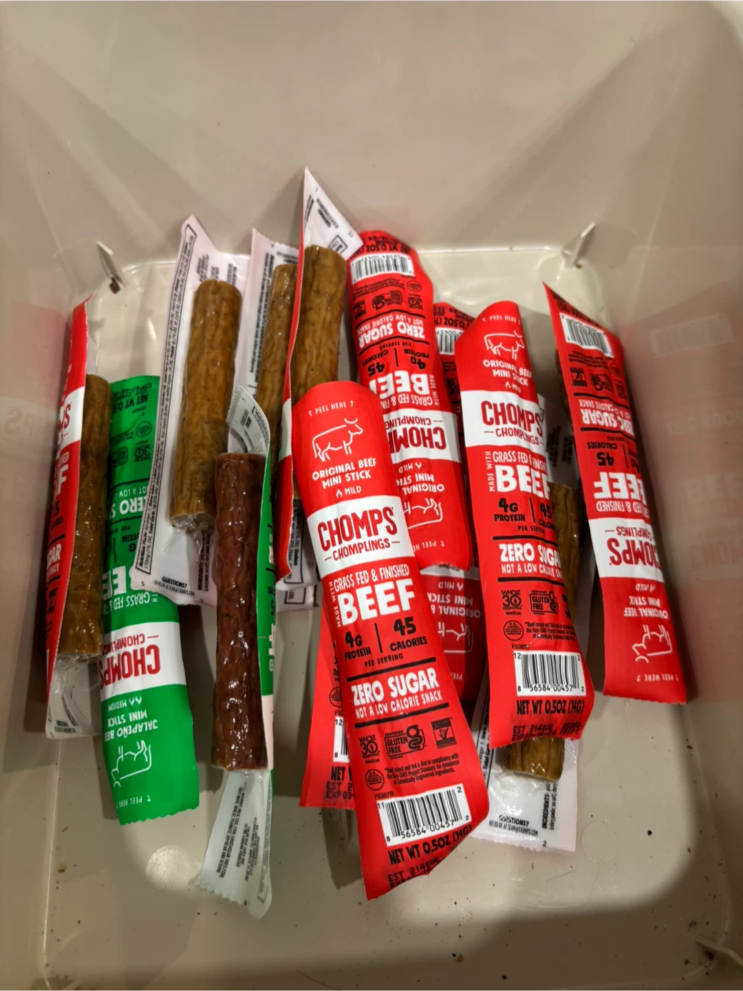 Chomps Original Beef Mini Sticks and Sun River Honey Energy Gels - photo 2