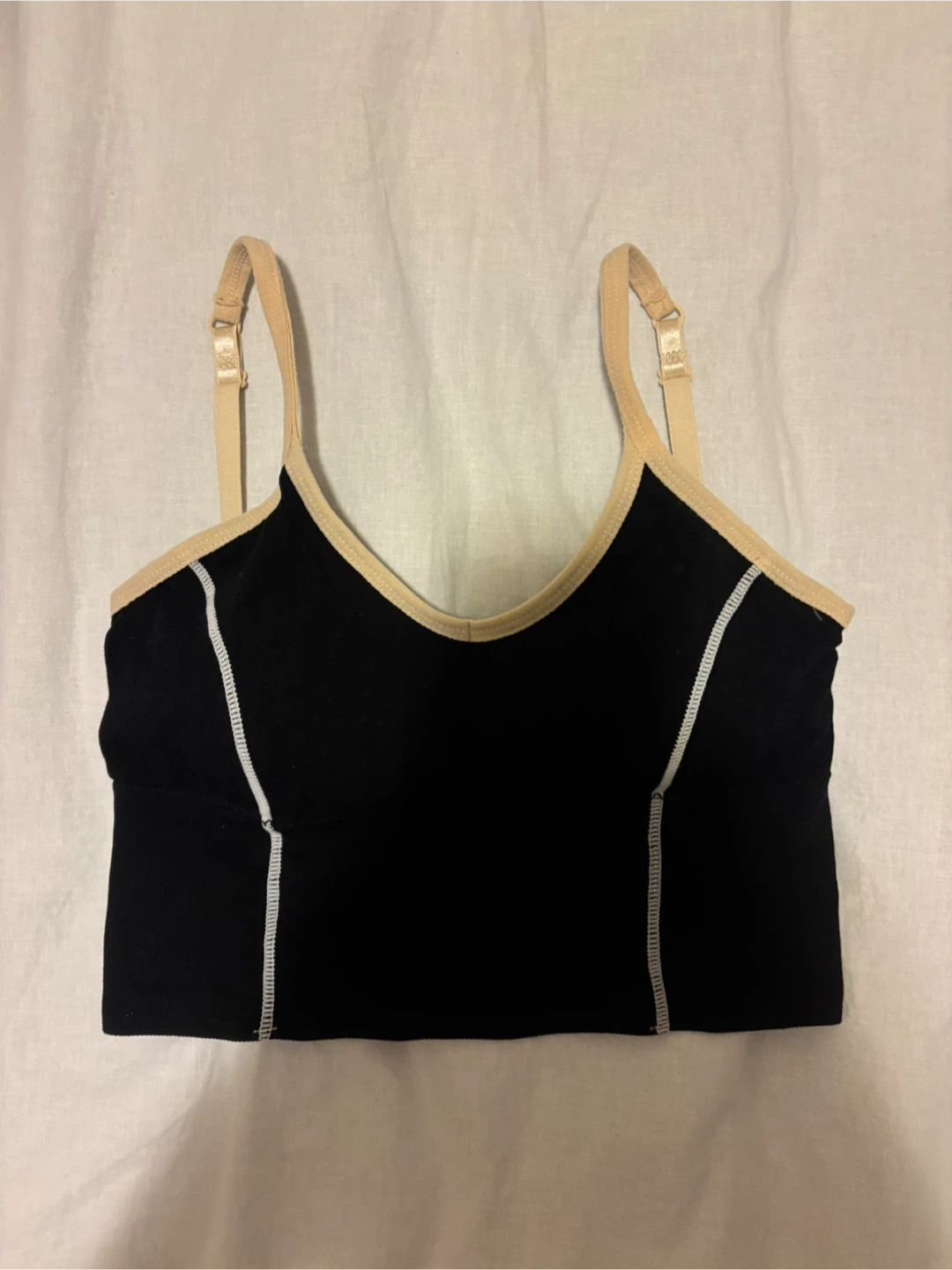 Black Camisole with Beige Trim - photo 2