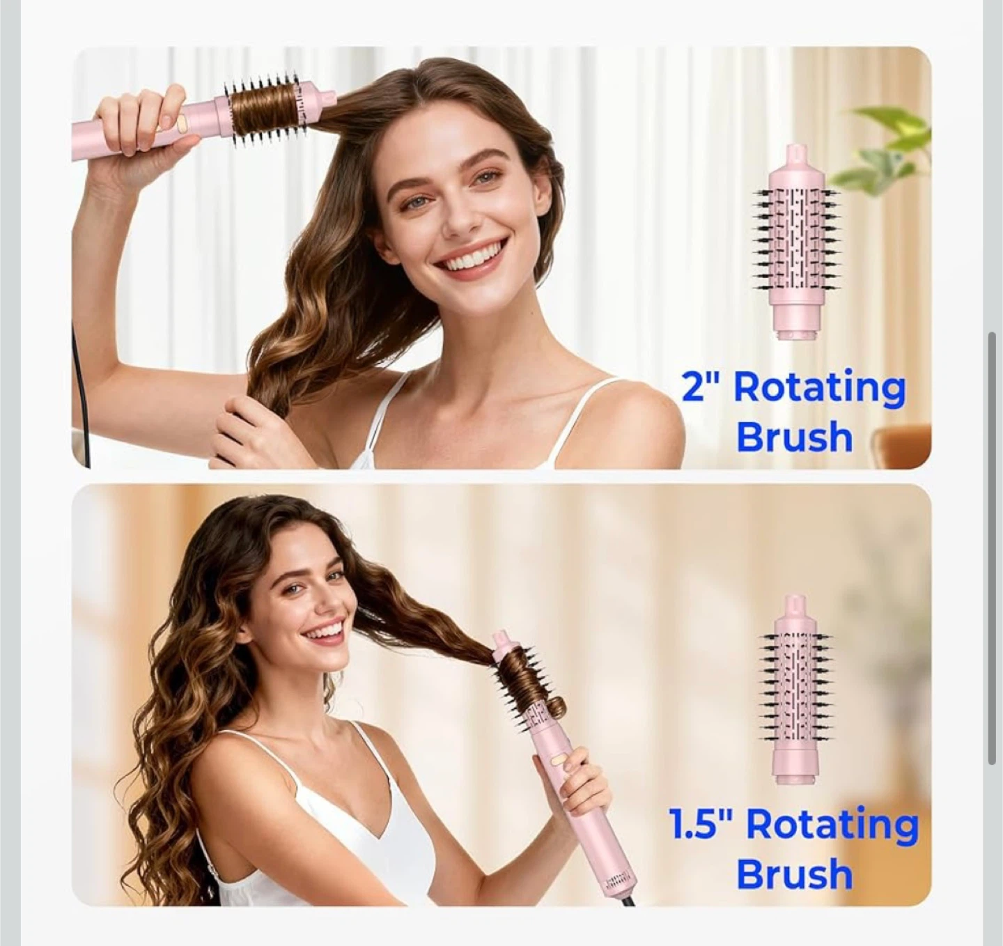 Rotating Hair Dryer Brush w/3 Heat Settings in Pink - photo 5
