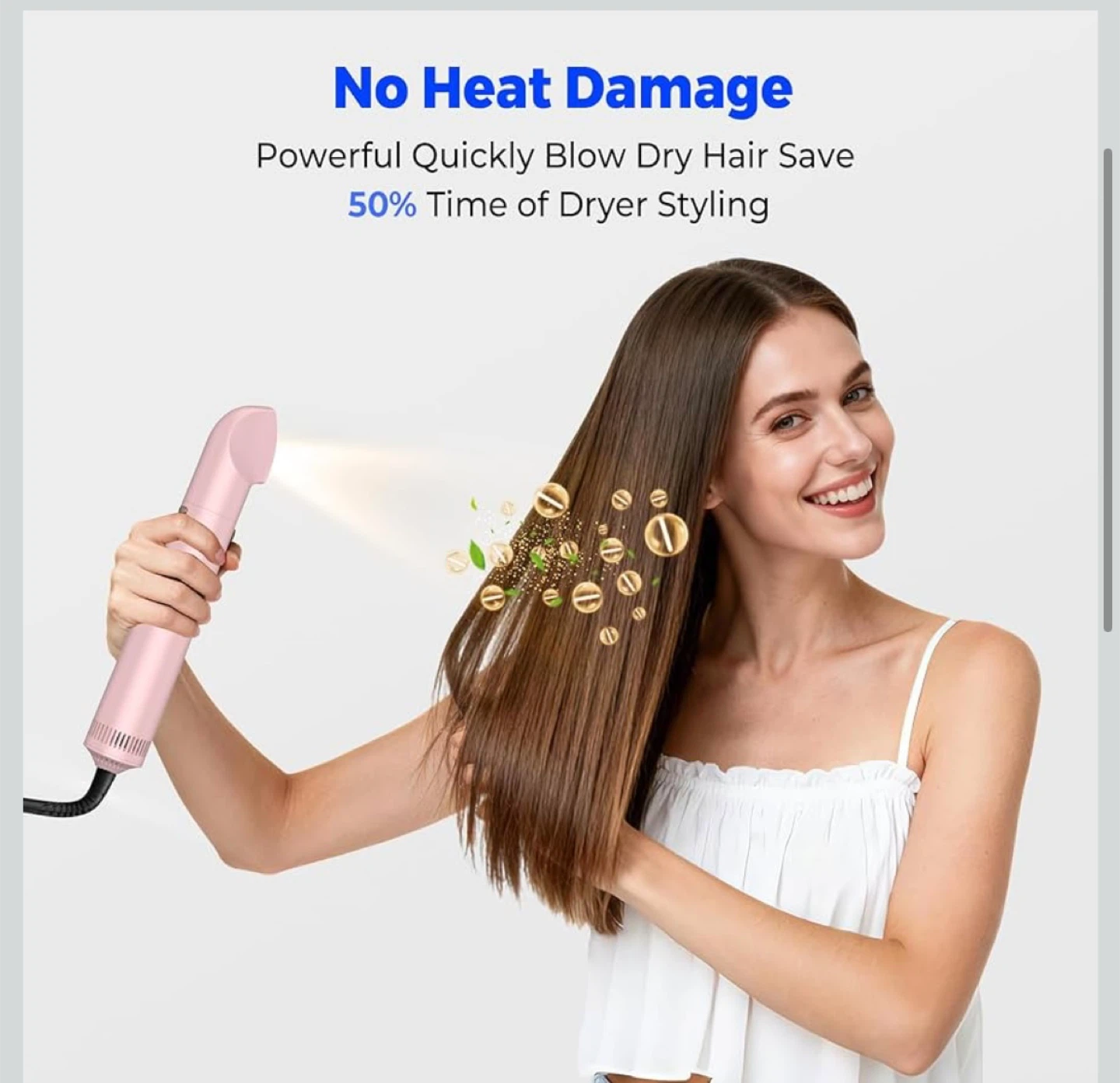 Rotating Hair Dryer Brush w/3 Heat Settings in Pink - photo 4