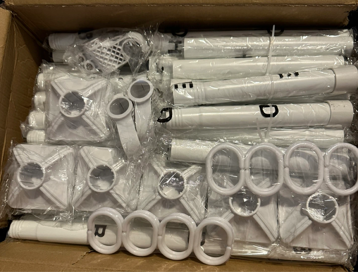 Bonpally Room Divider Curtain Rod System - White - photo 3