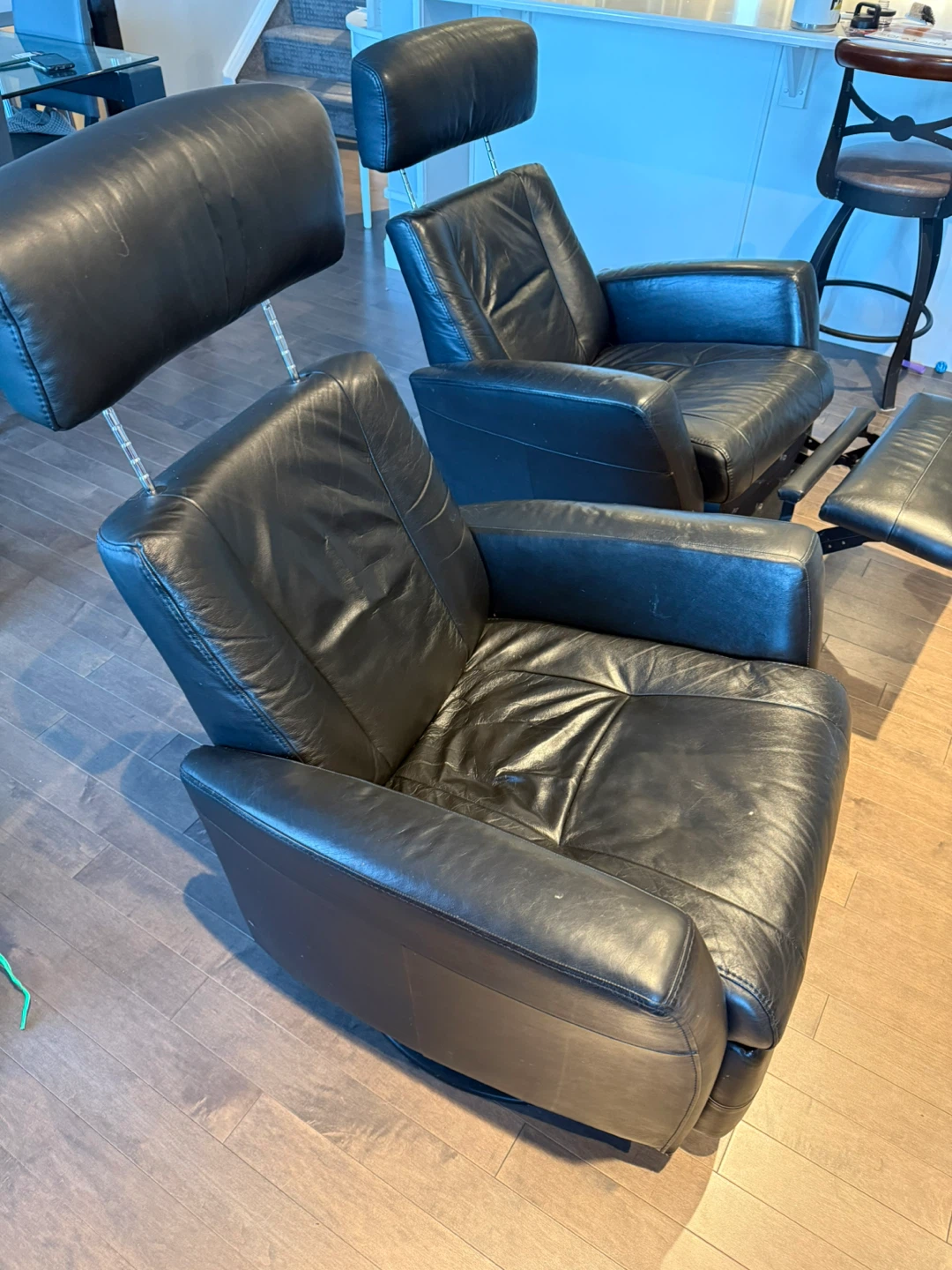 Black Leather Recliner Chair