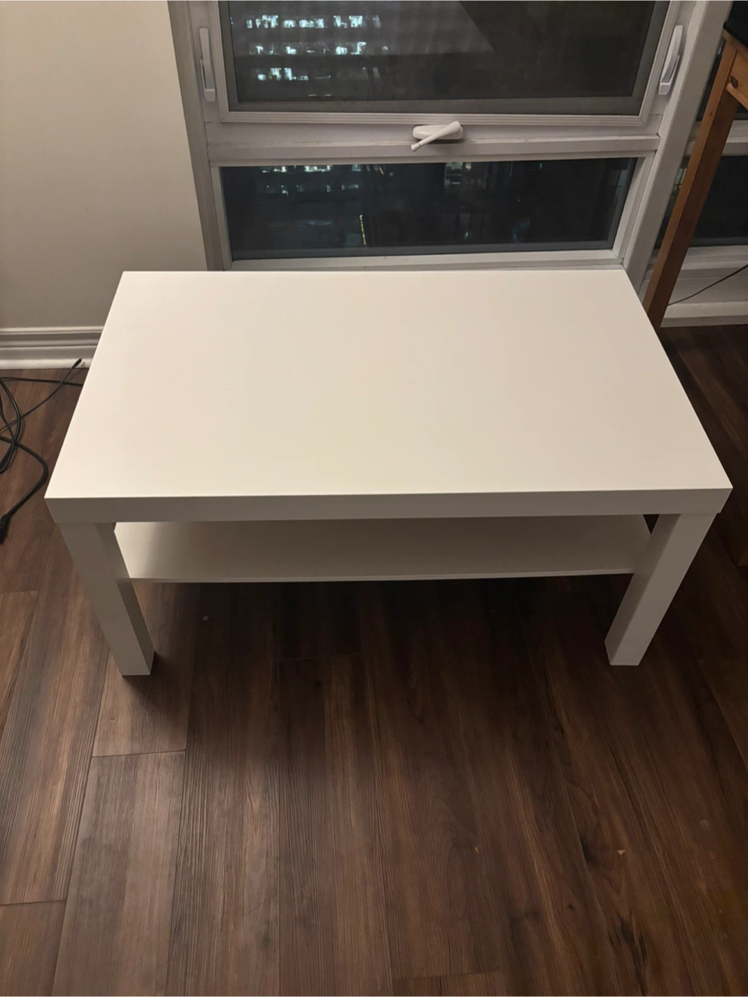 White Coffee Table with Shelf