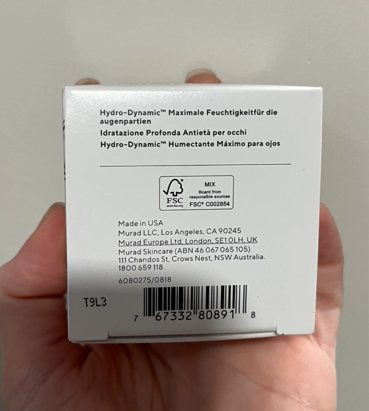 🆕Murad Hydro-Dynamic Ultimate Moisture for Eyes Cream 15ml - photo 4