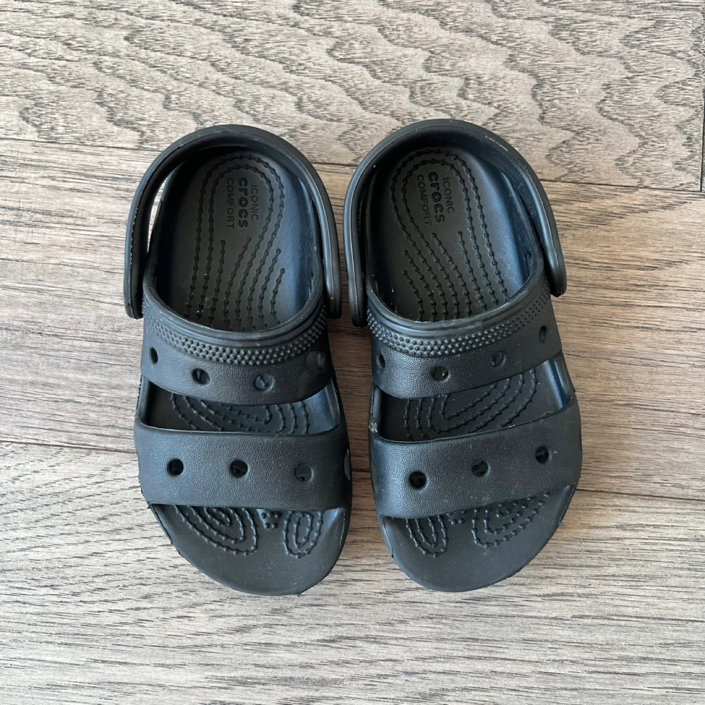 Black Crocs Sandals - Size Toddler 9 - photo 5