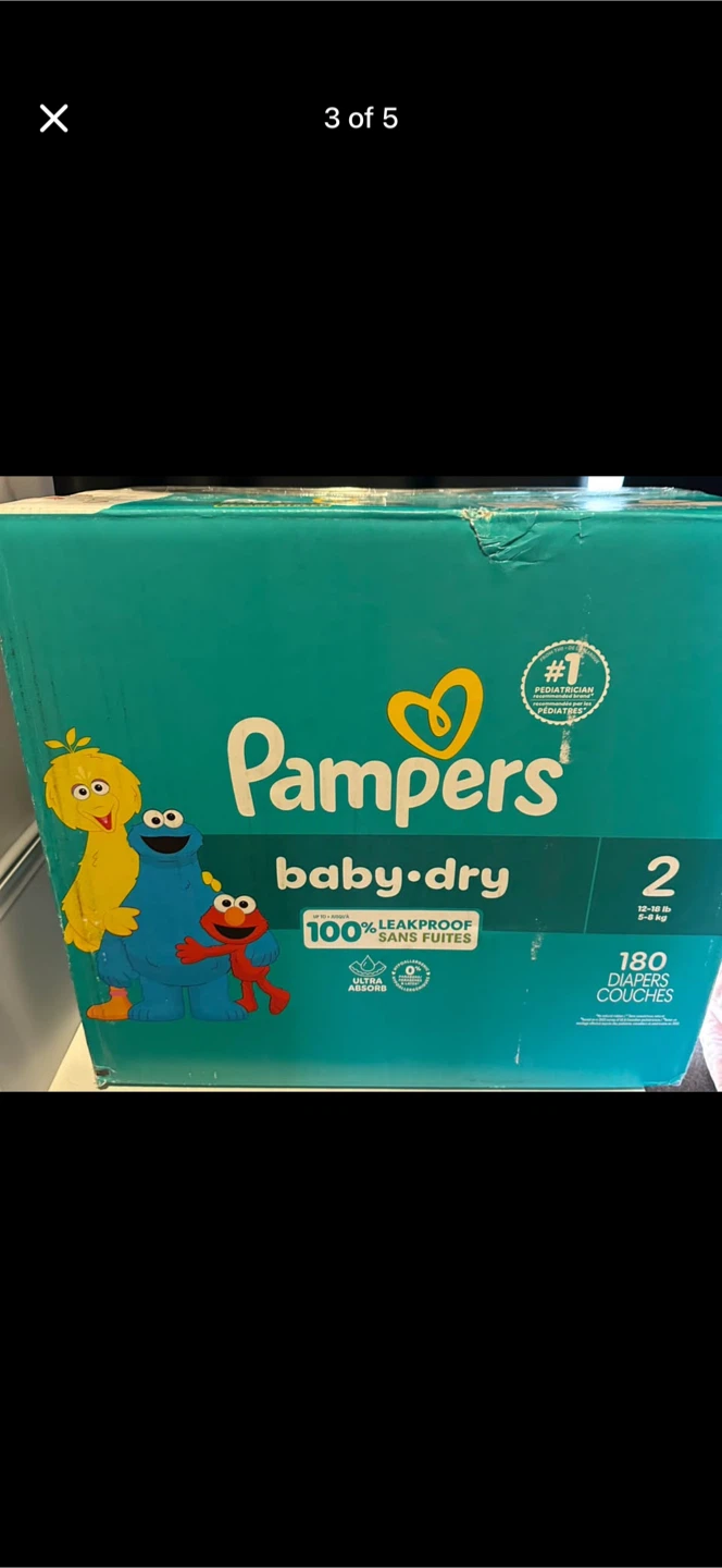 Pampers Baby-Dry Diapers Size 2, 180 Count - photo 2