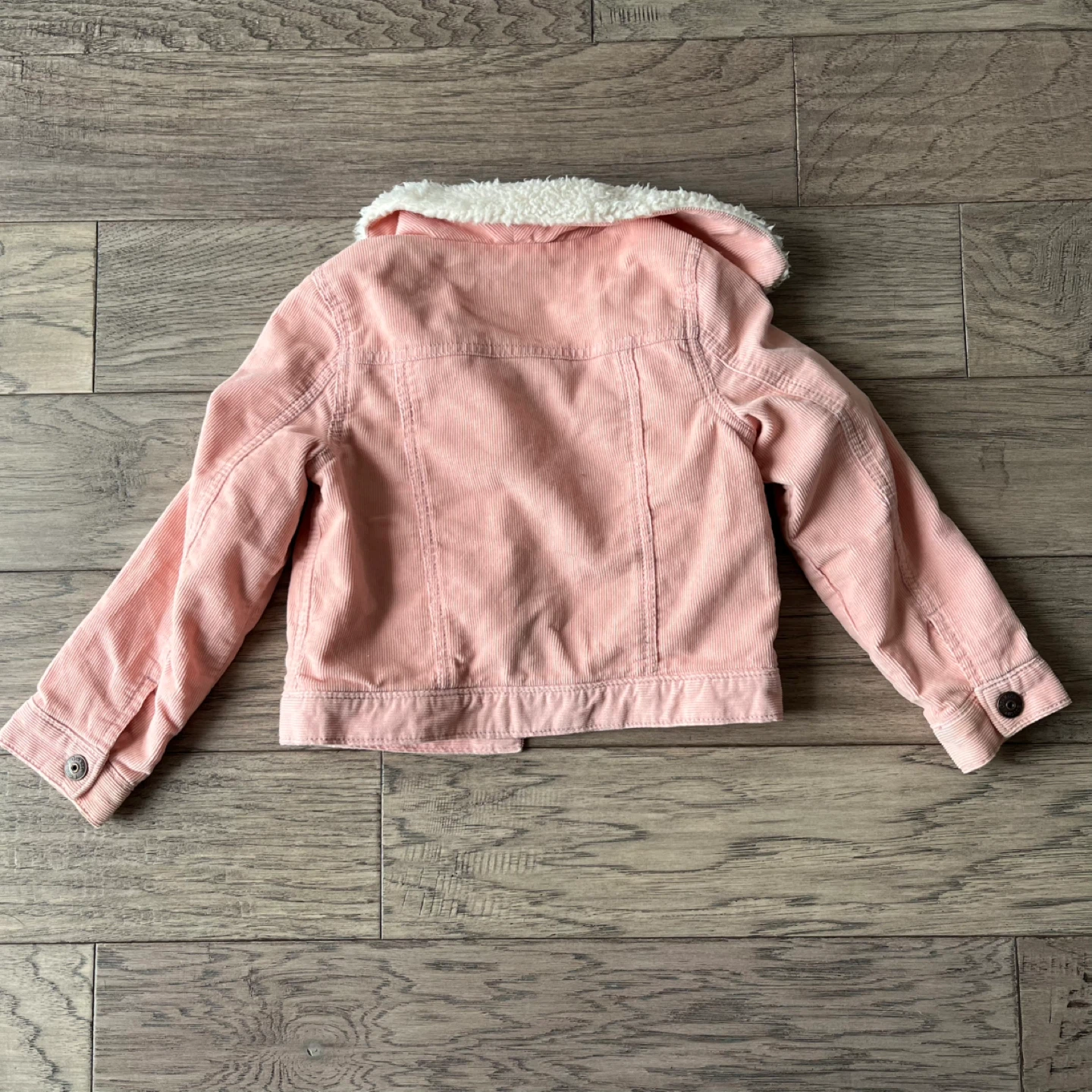 OshKosh B'gosh Pink Corduroy Sherpa Lined Jacket Size 5T - photo 3