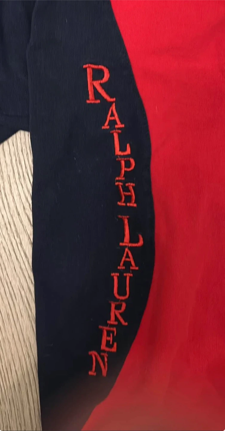 Vintage Ralph Lauren Polo Shirt - Red/Navy - photo 3