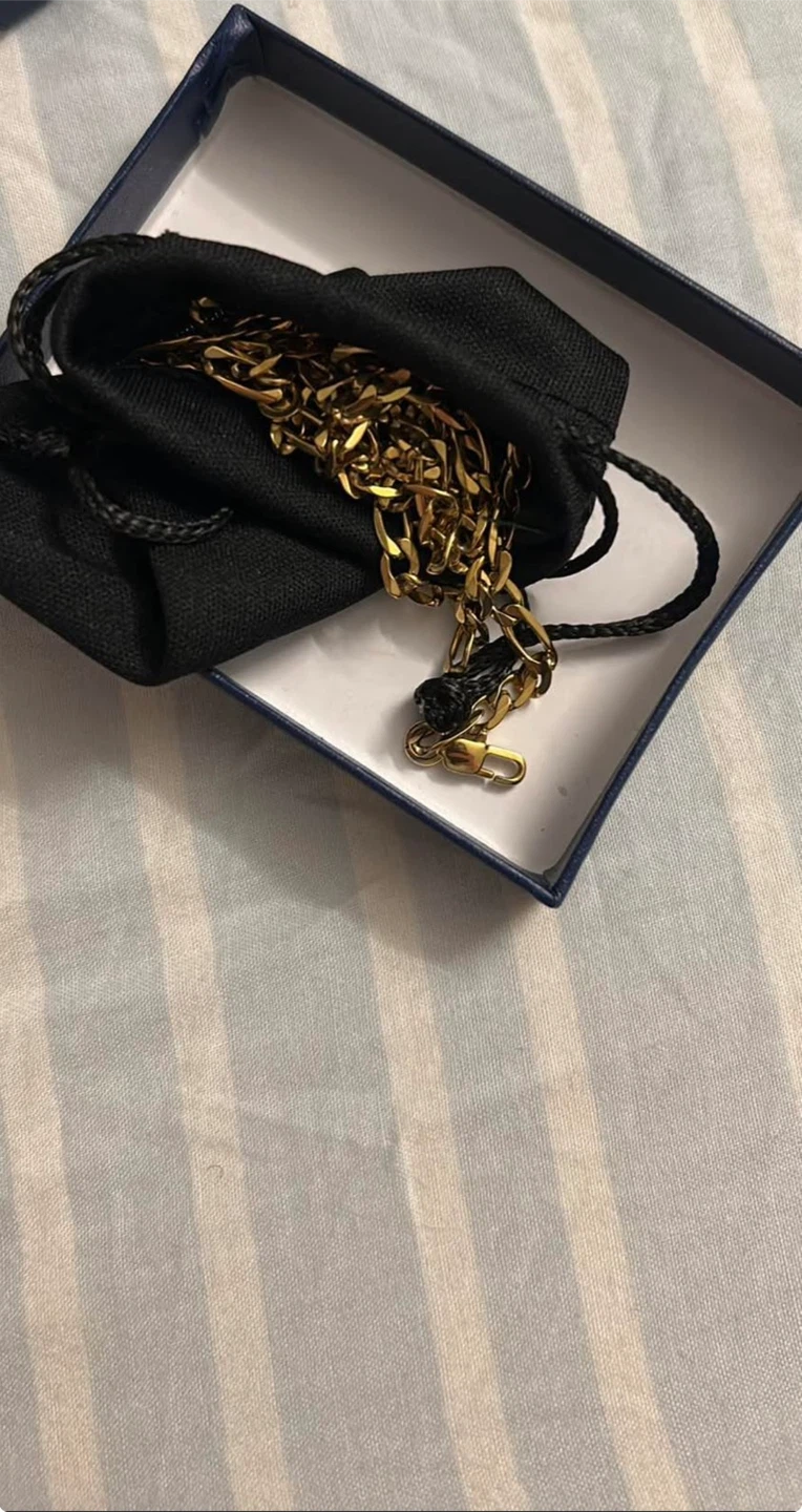 Golden chain 24inch long 4mm wide - photo 2