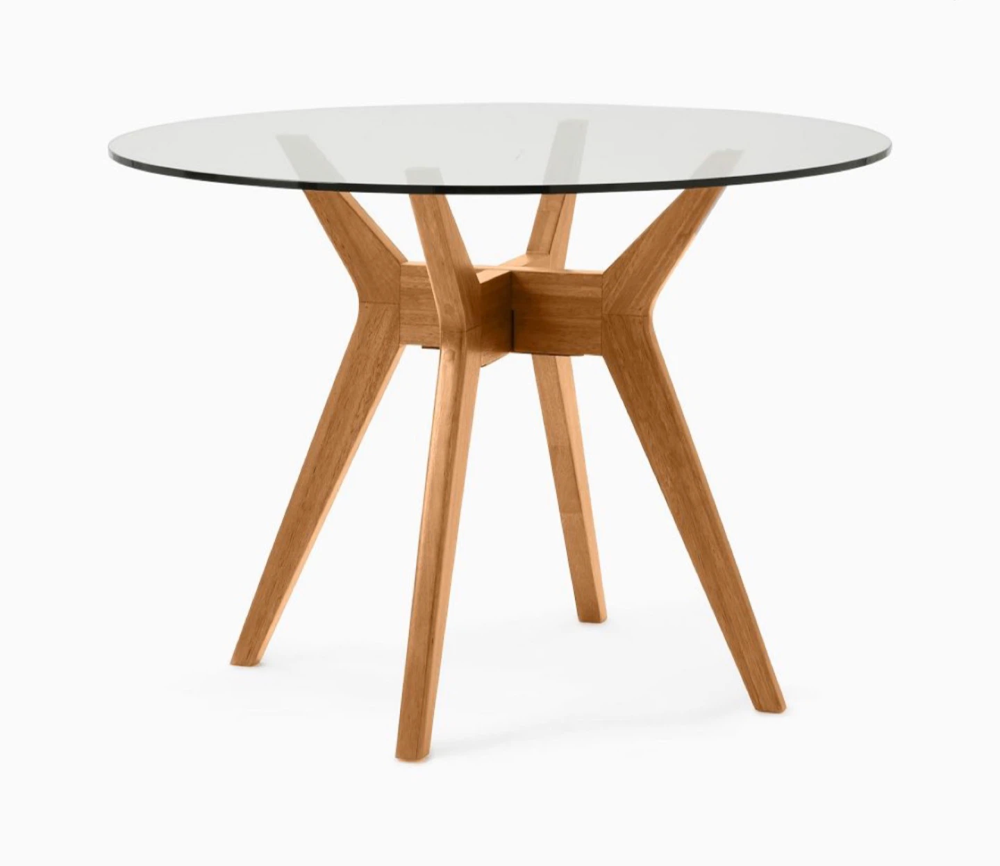 West Elm Glass Top Dining Table