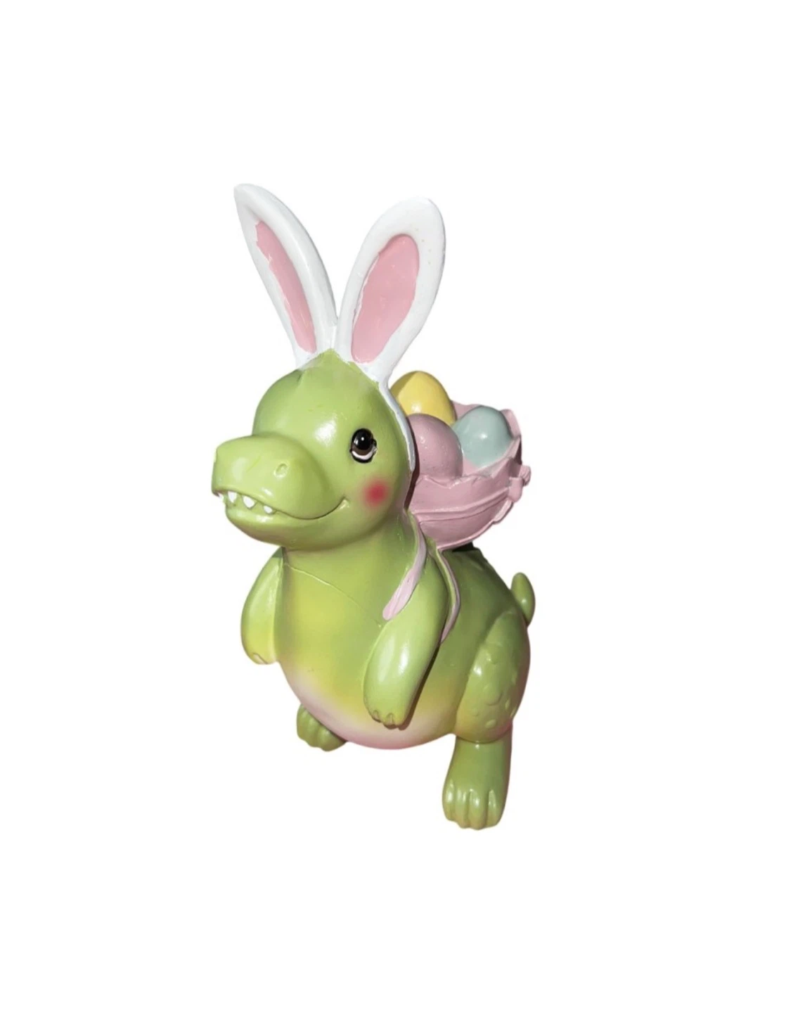 T-Rex Dinosaur Hand Painted Easter Bunny Home Garden Decor