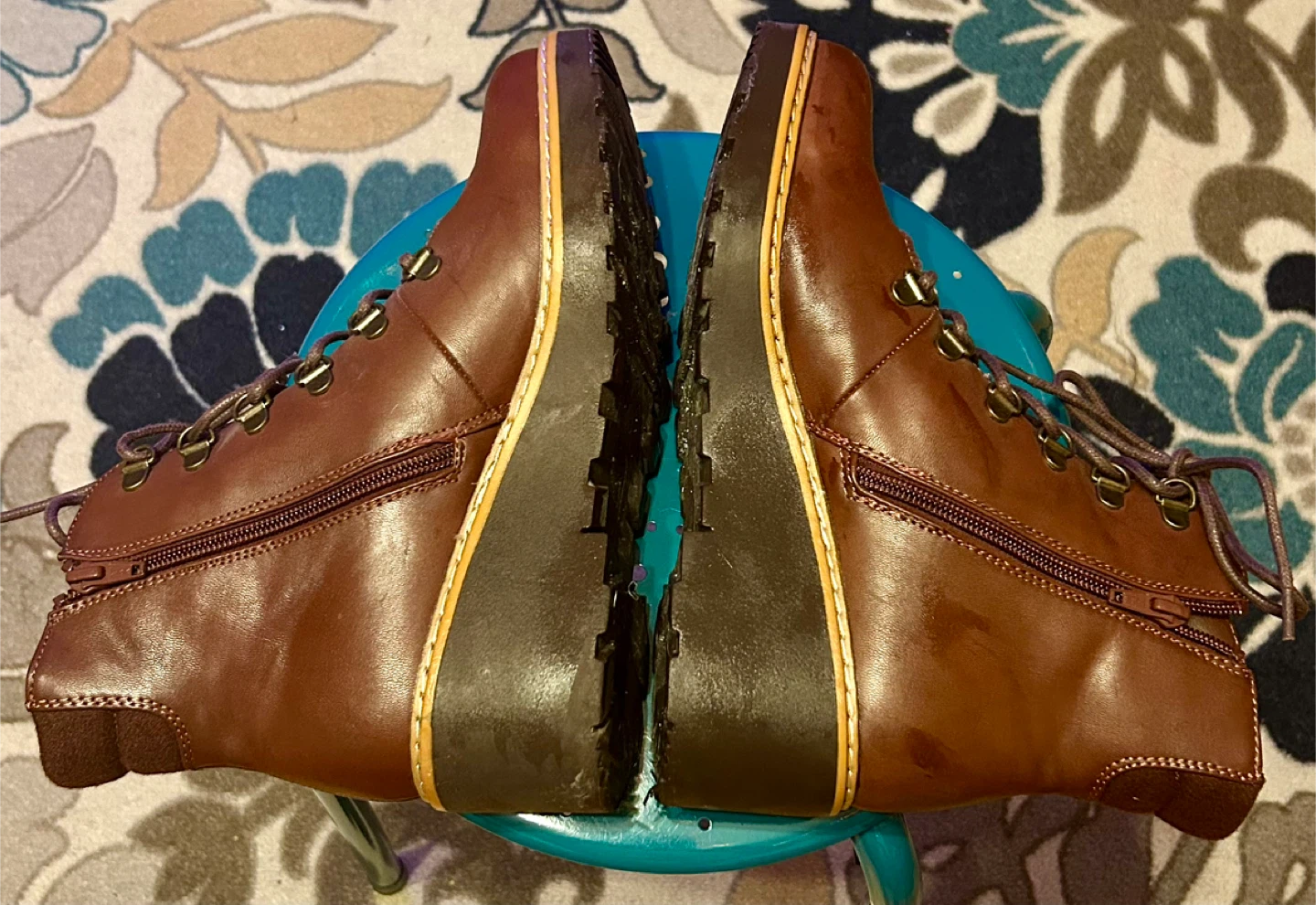 Brown Lace-Up & Zip Ankle Boots - photo 3