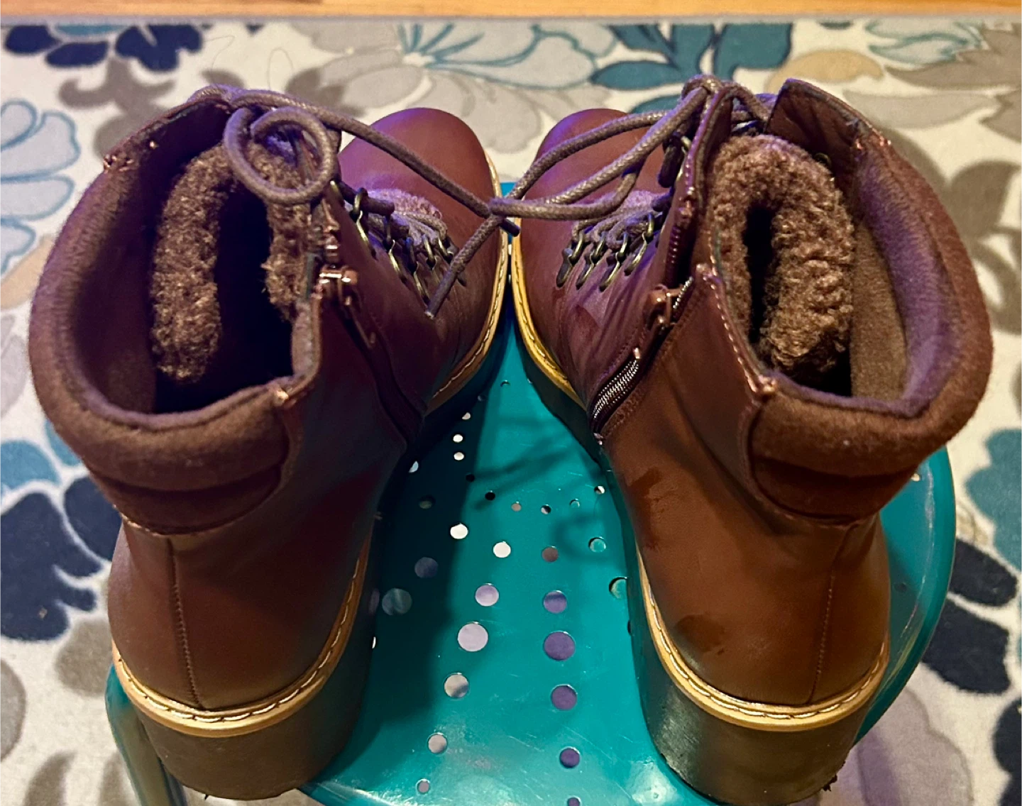 Brown Lace-Up & Zip Ankle Boots - photo 2