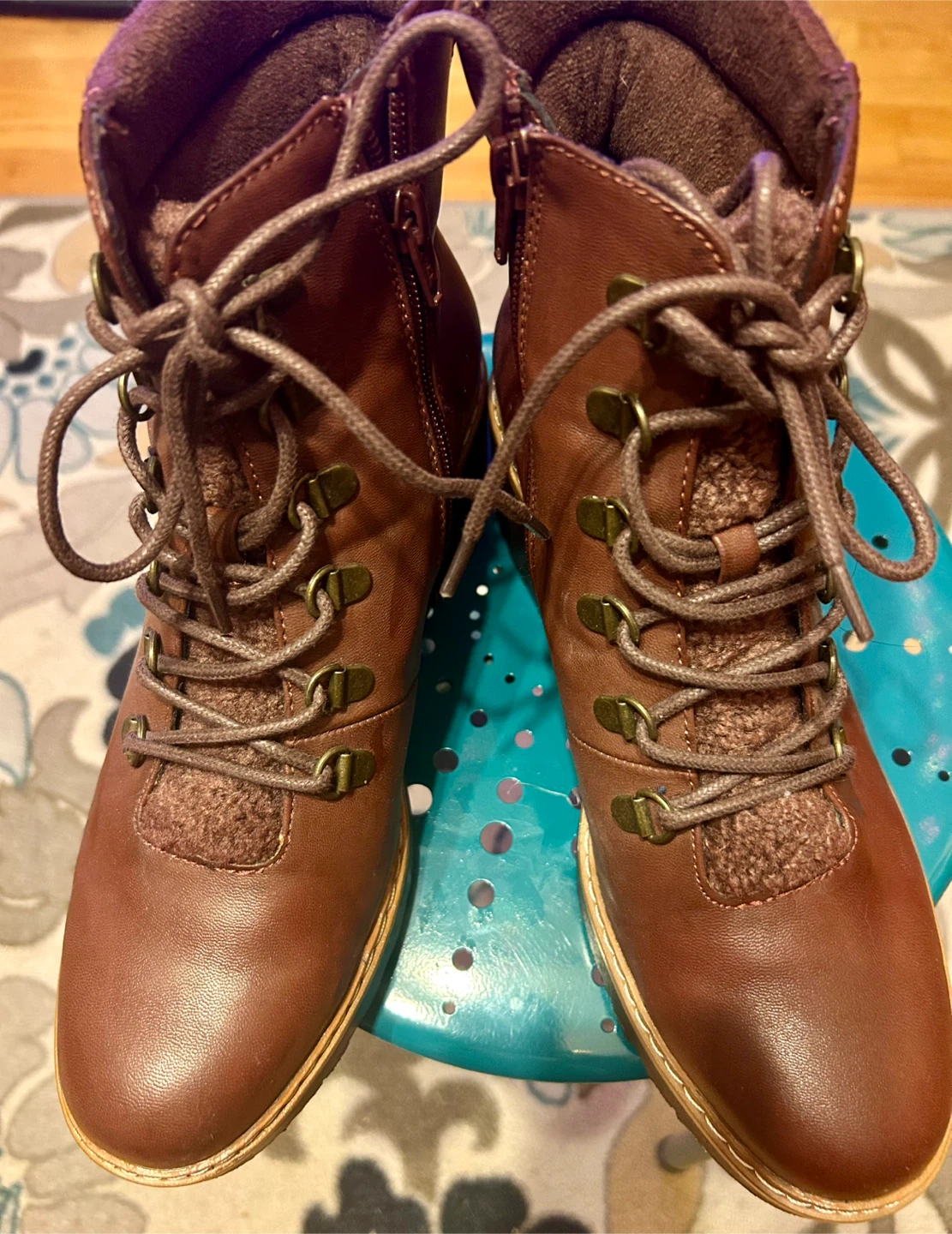 Brown Lace-Up & Zip Ankle Boots - photo 5