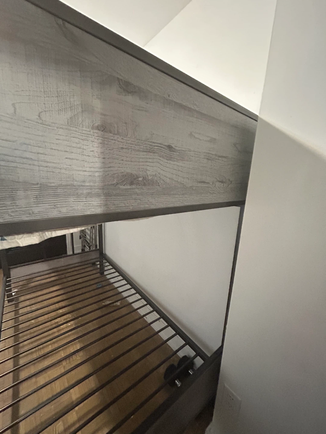 Gray Metal Bunk Bed with Wood Accents - photo 2