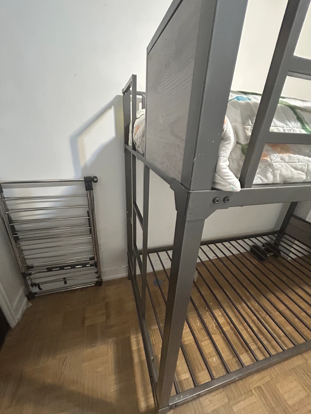 Gray Metal Bunk Bed with Wood Accents - photo 3