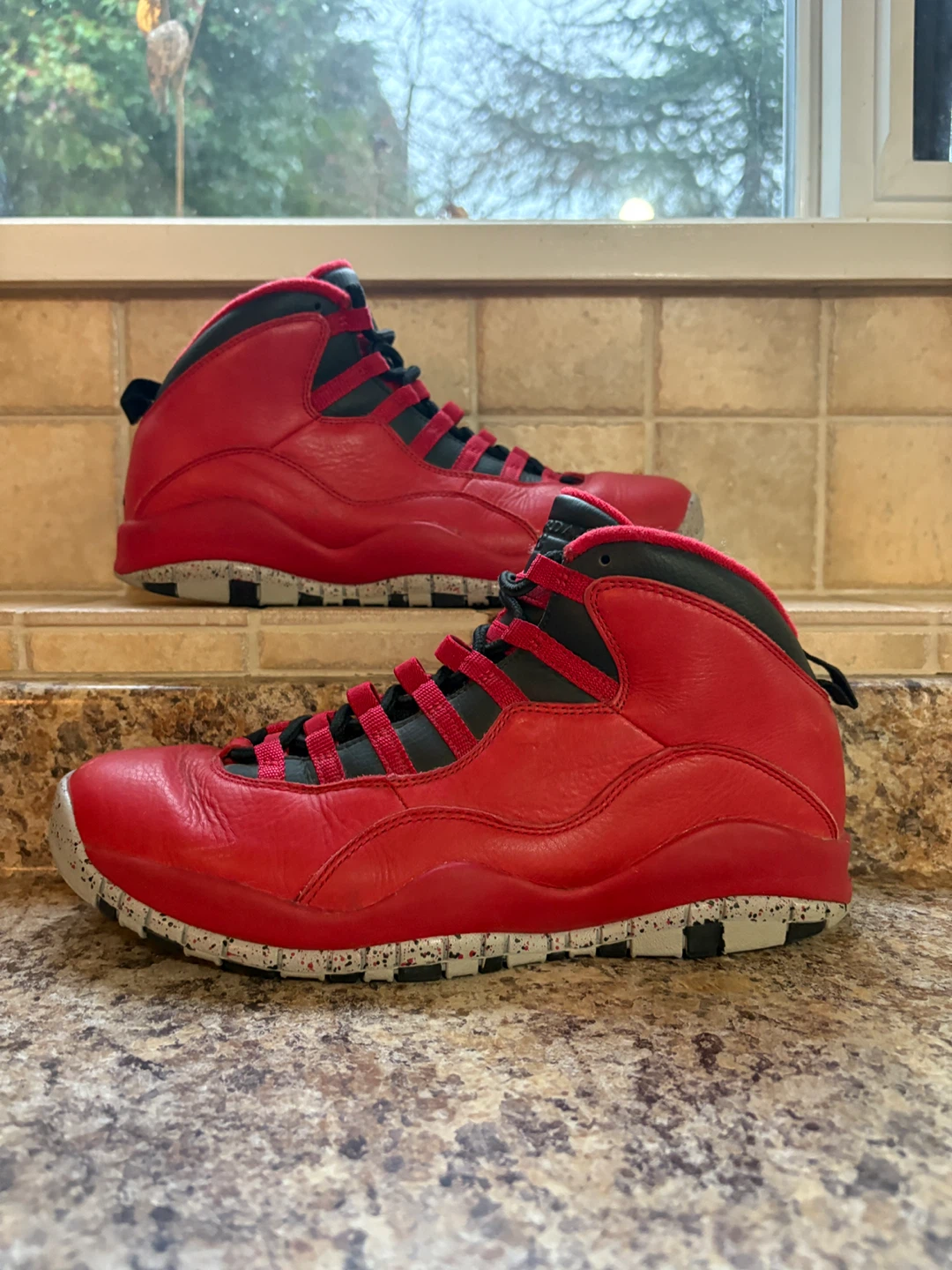 Air Jordan 10 Retro Red Black Basketball Shoes