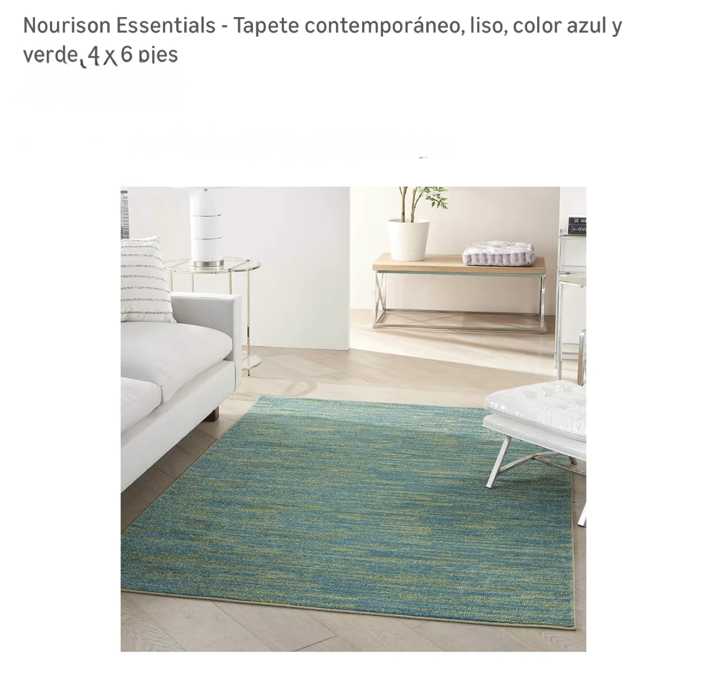 Nourison Essentials Contemporary Rug - Blue/Green - 4'x6' - photo 5