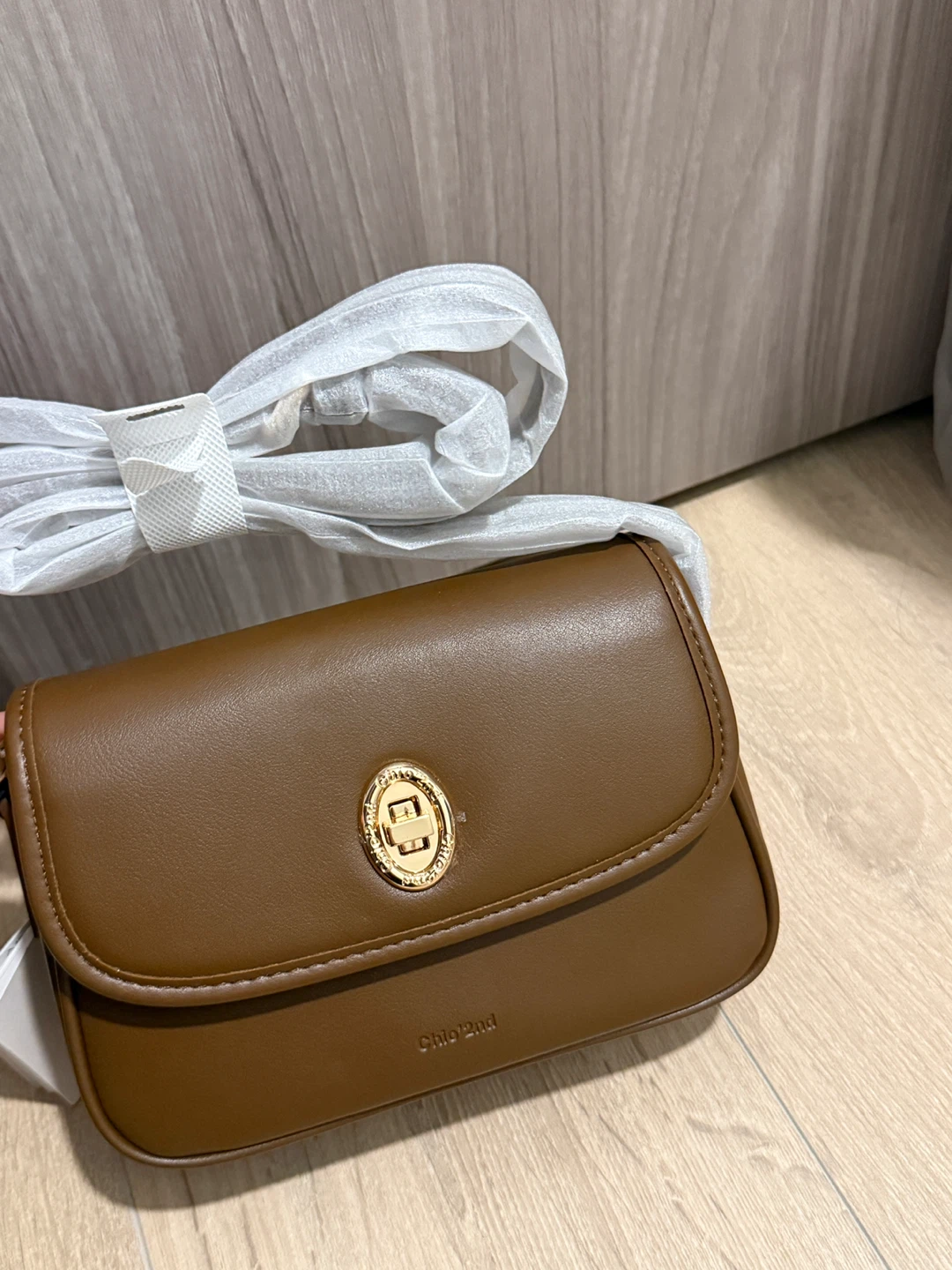 Brown Faux Leather Crossbody Bag - photo 3