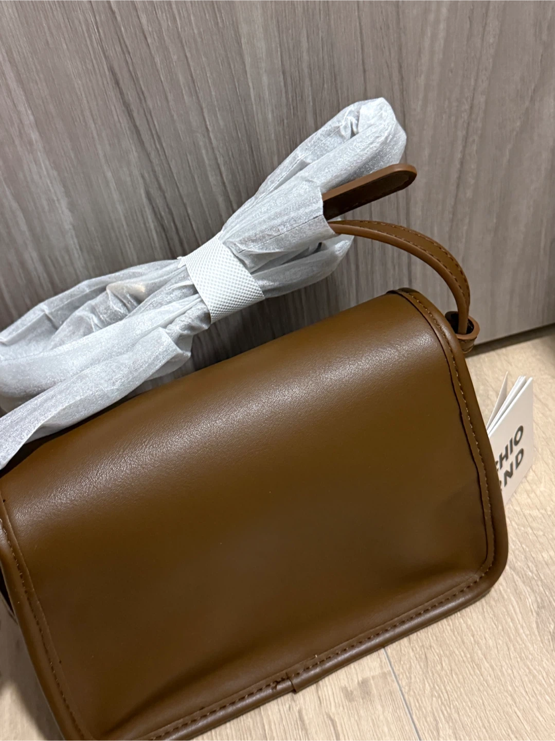 Brown Faux Leather Crossbody Bag - photo 4