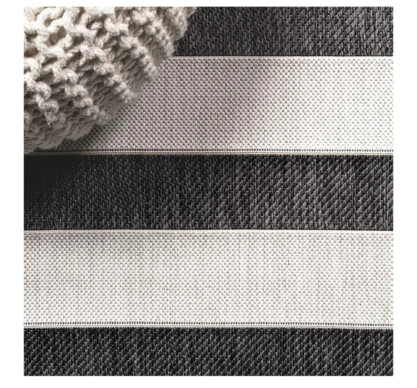 JONATHAN Y Aveiro Striped Area Rug - Black/Cream 3'x5' - photo 4