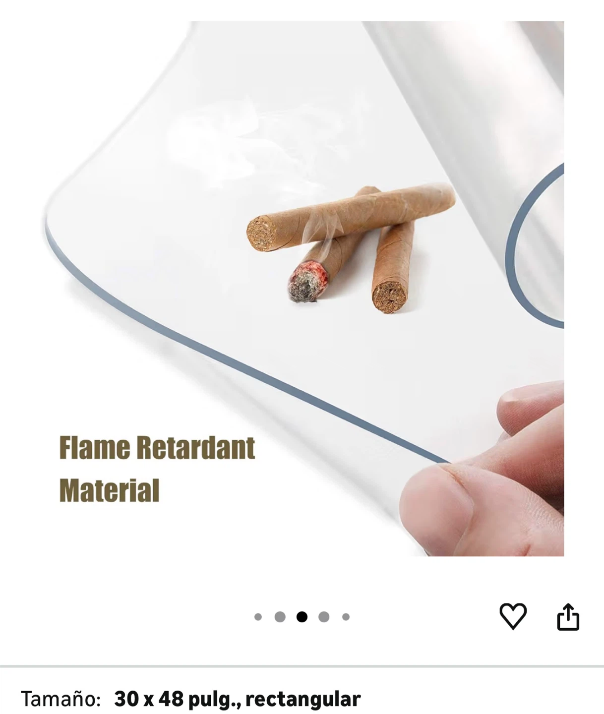 Clear Chair Mat for Hard Floors - 30" x 48" - photo 4