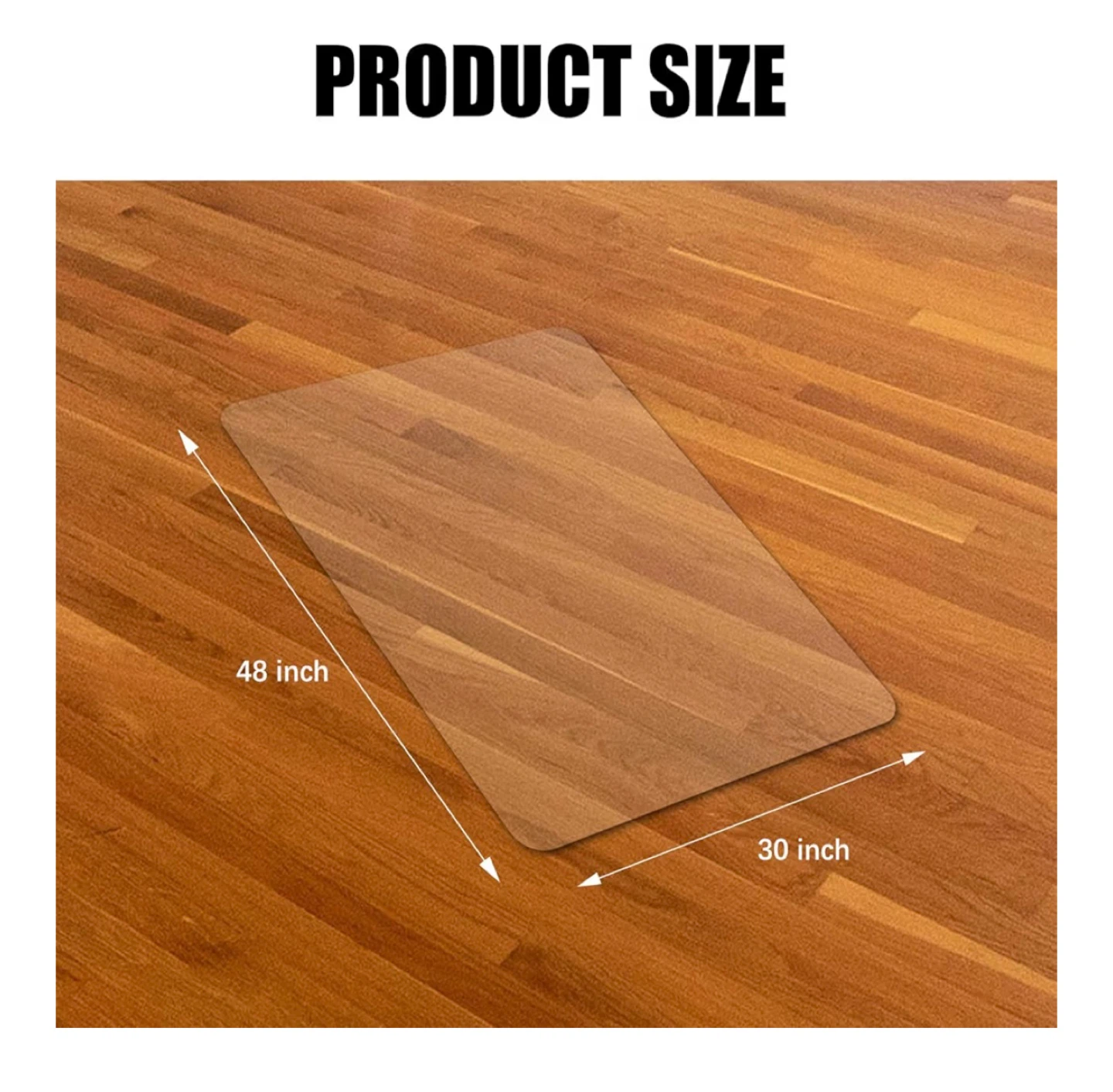 Clear Chair Mat for Hard Floors - 30" x 48" - photo 2