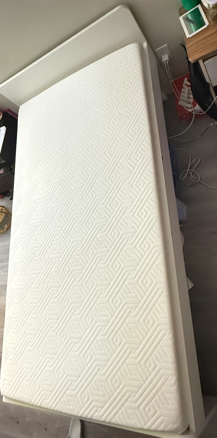 White Twin Mattress and Bed Frame - photo 4