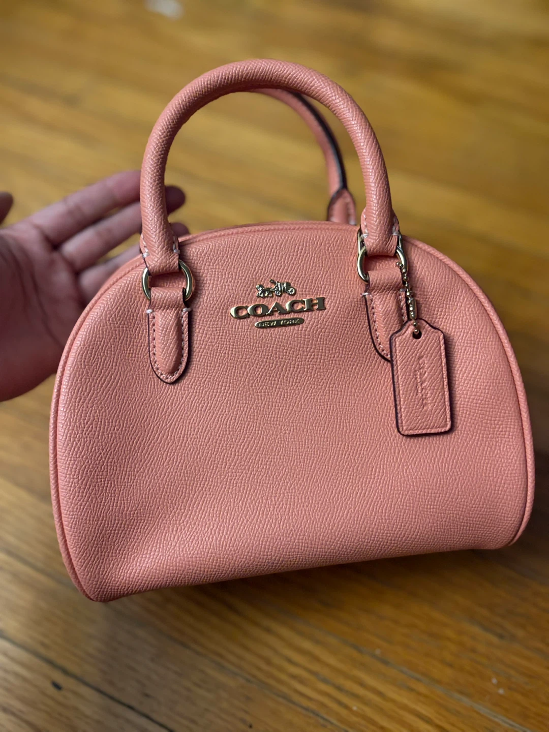 Coach Top Handle Bag - Coral Pink